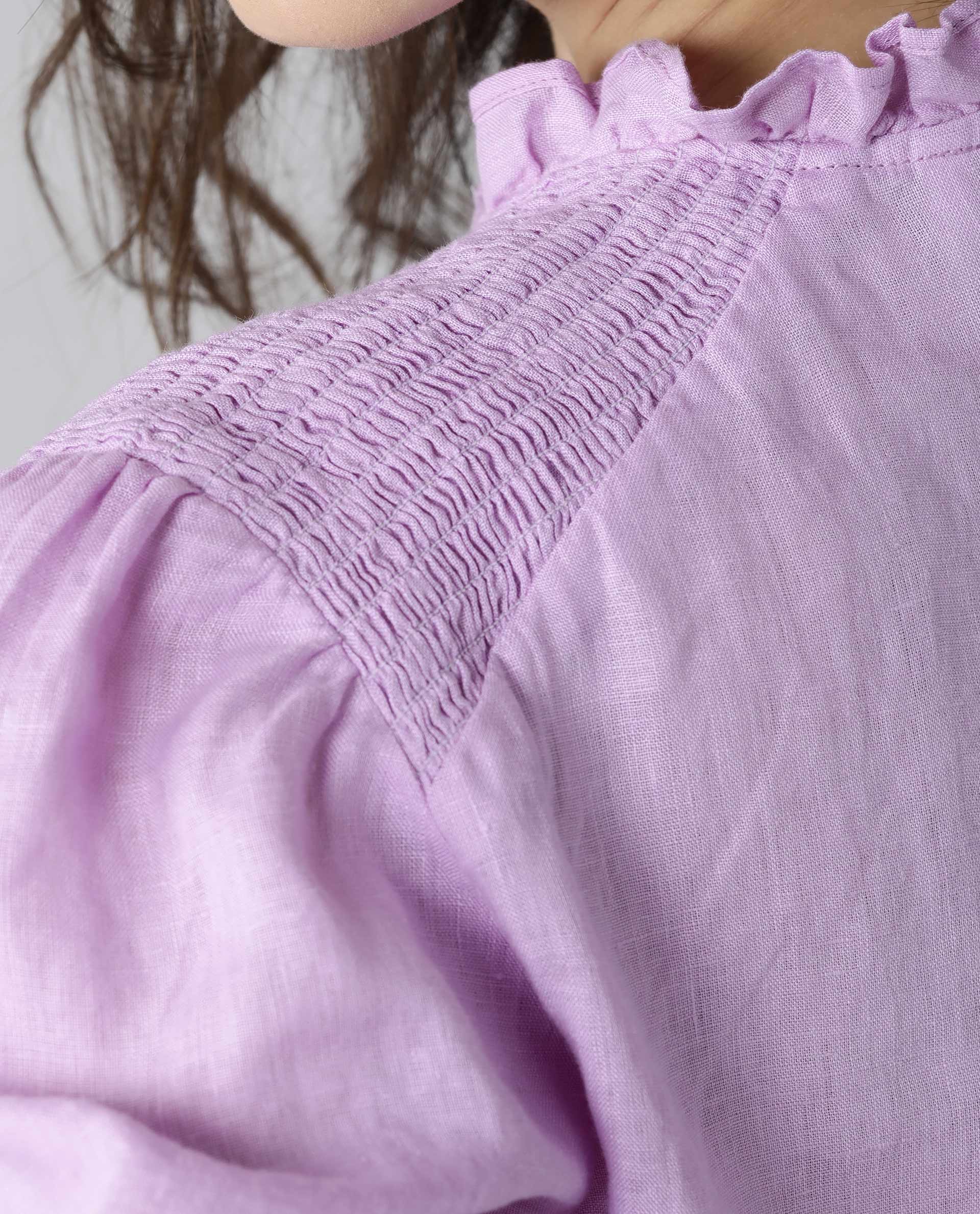 Rareism Women Salsa Purple Top Short Sleeves Solid