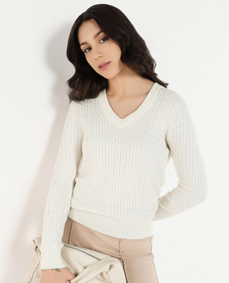 Rareism Women Izmit White Plain Top