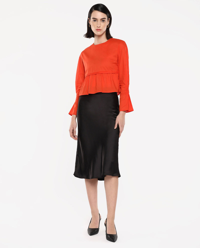 Rareism Women Kingwell Orange Plain Top