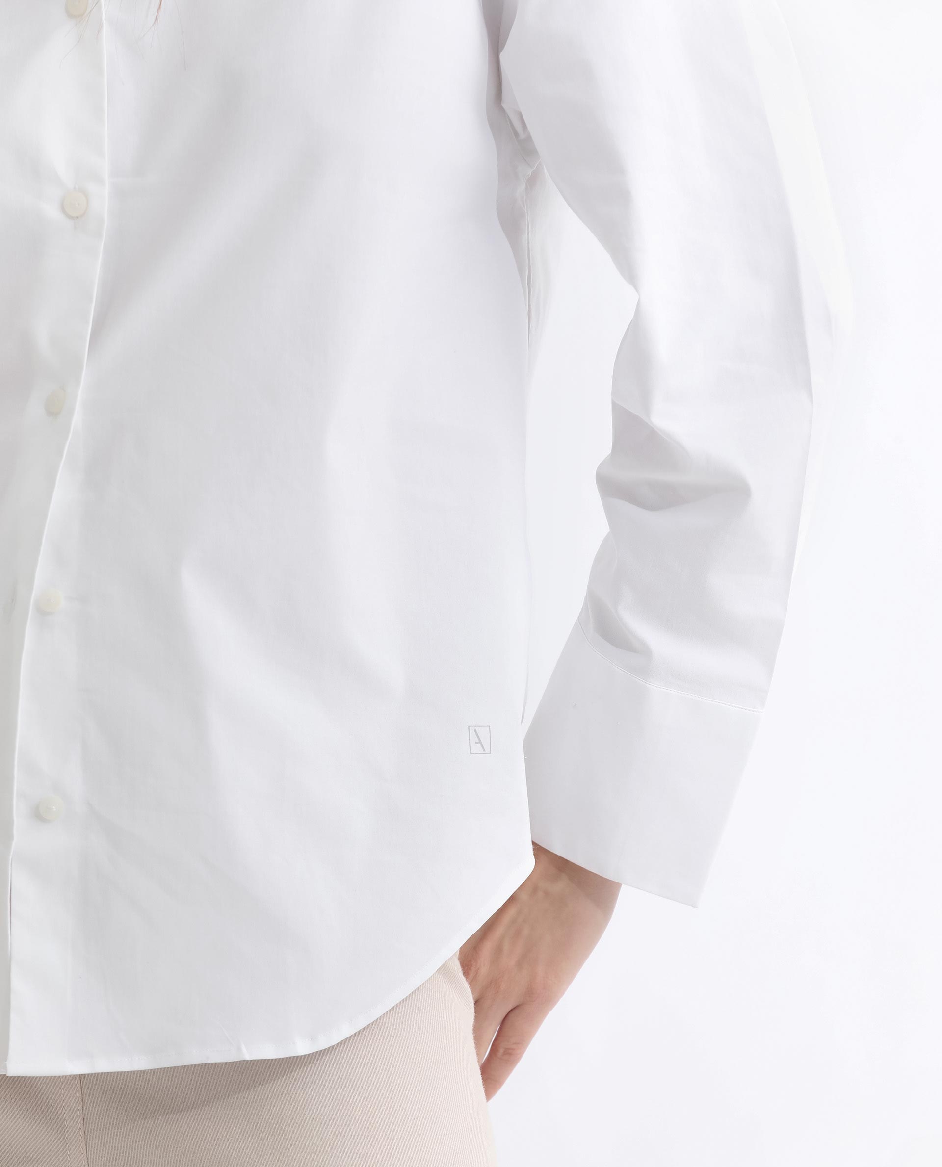 Rareism Articale Women Klox White Cotton Fabric Full Sleeves Button Closure Cuffed Sleeve Shirt Collar Regular Fit Plain Shirt