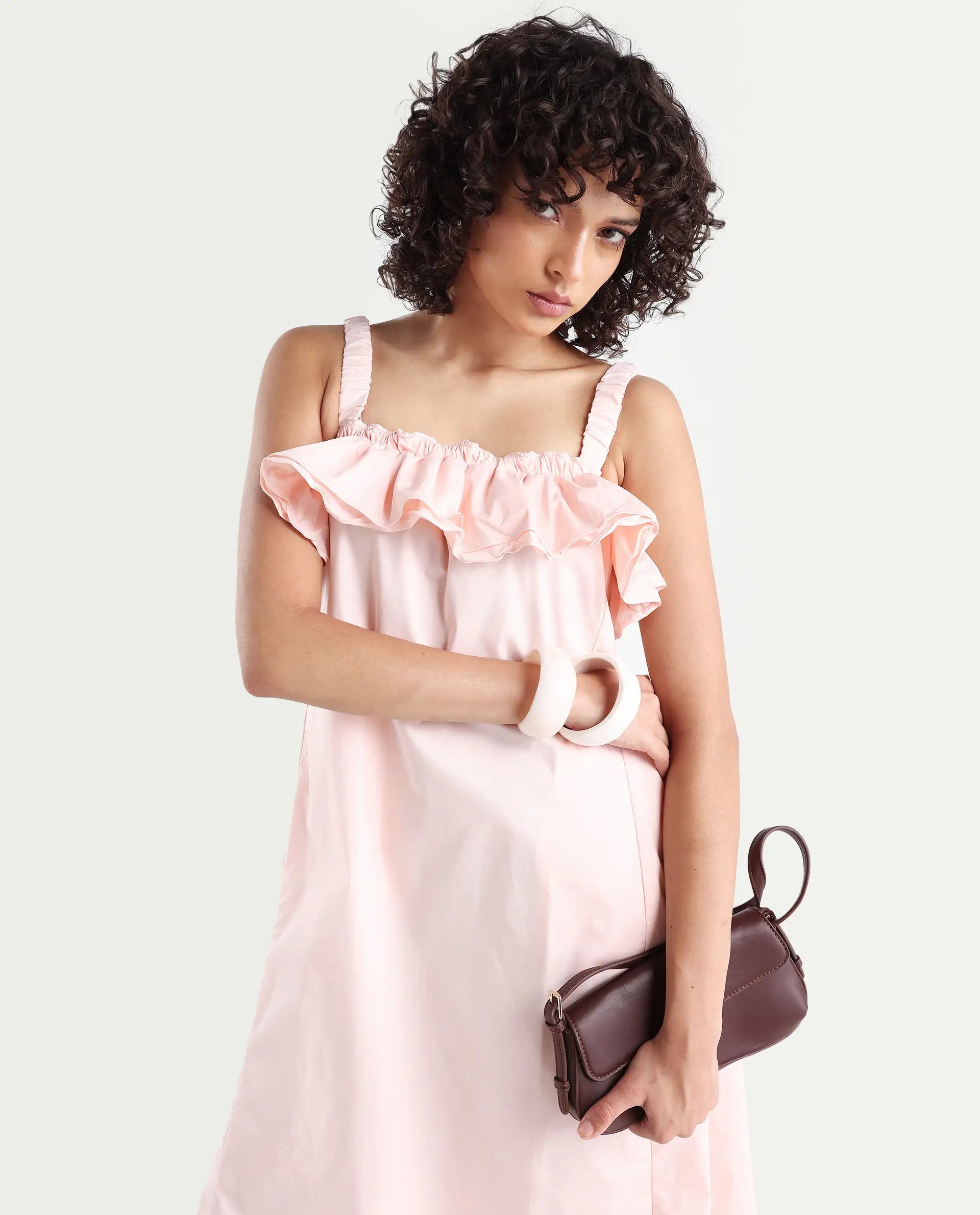 Rareism Women's Lens Pink Dress