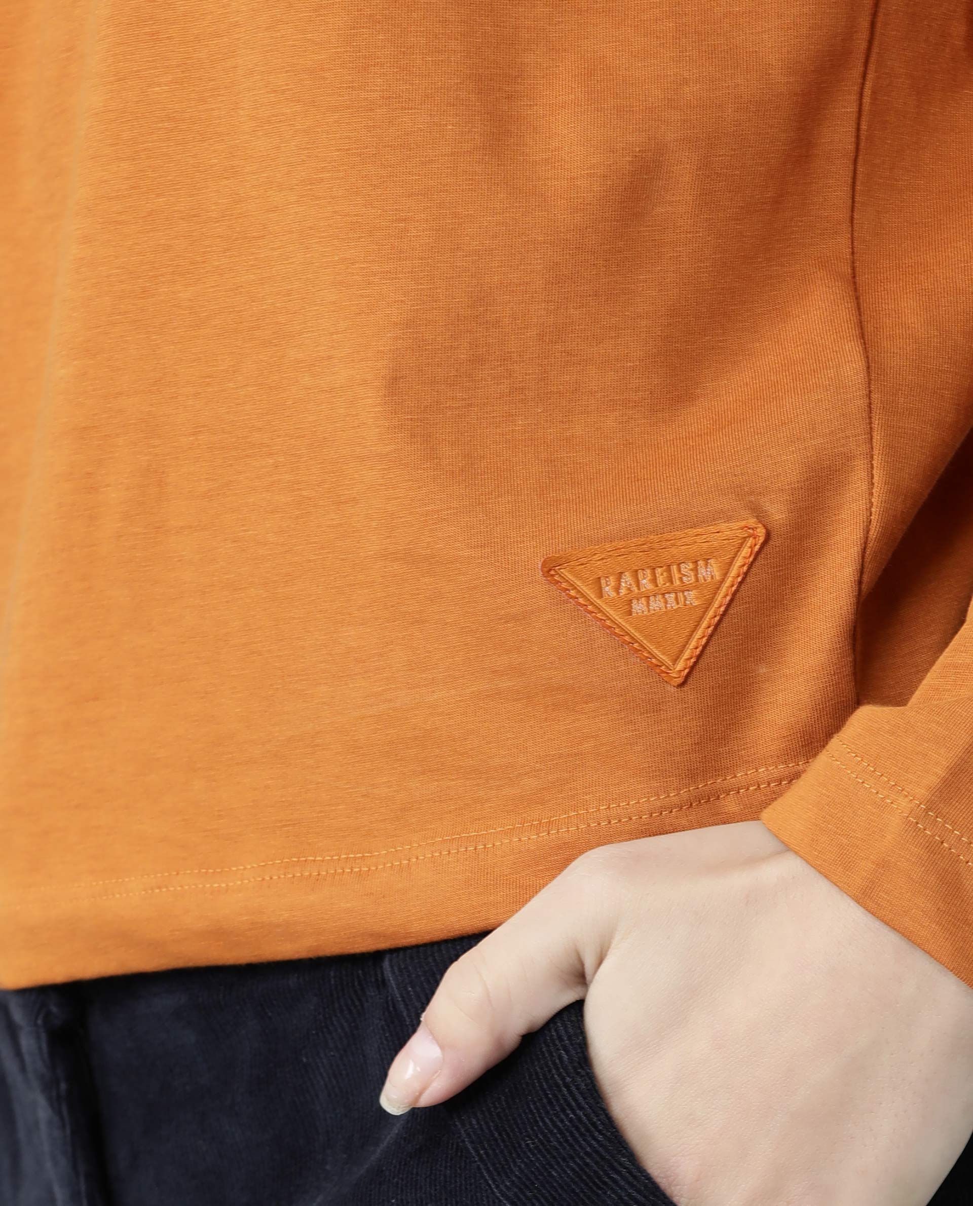 Rareism Women Lothy Rust T-Shirt Full Sleeves