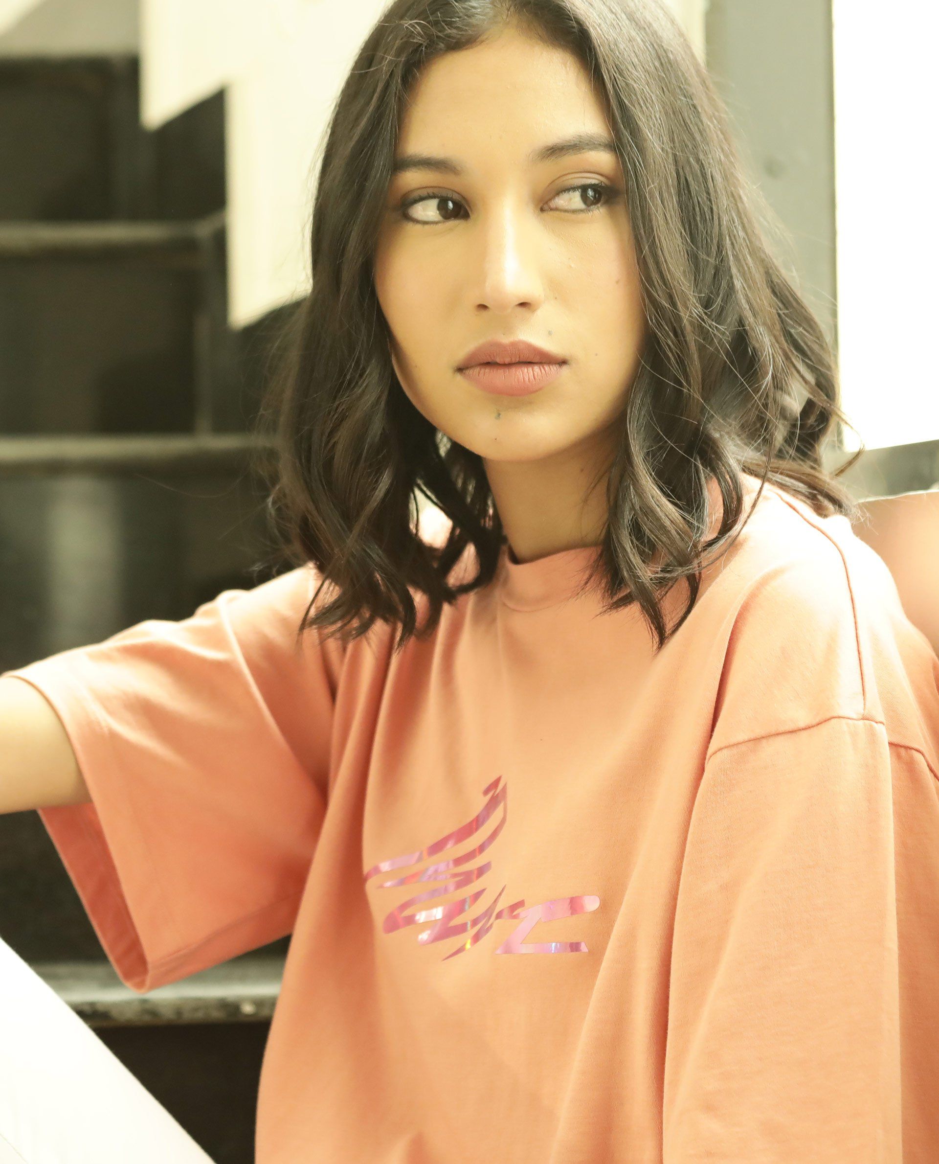 Rareism Women Niki Orange T-Shirt Short Sleeves