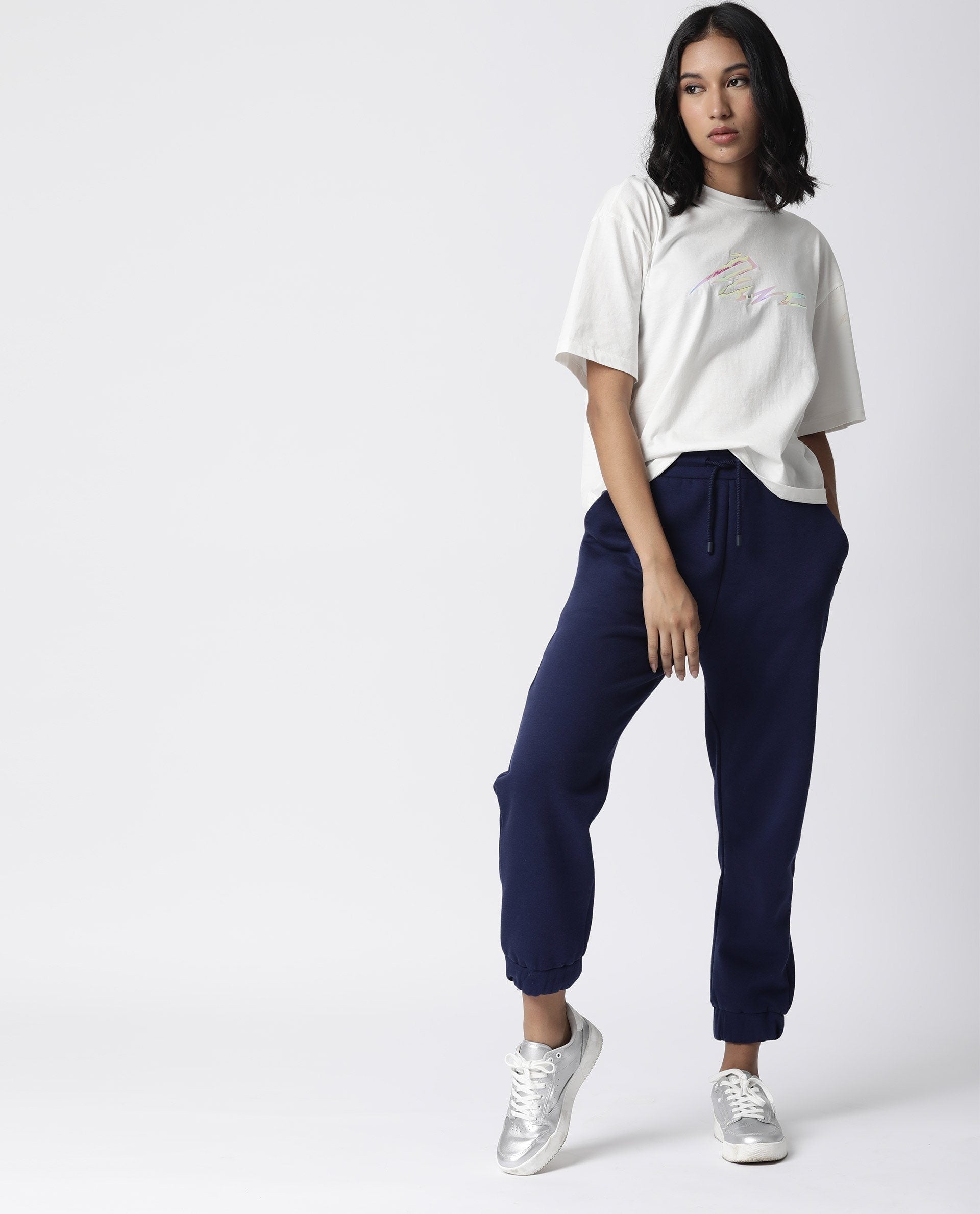 Rareism Women Niki Offwhite T-Shirt Short Sleeves