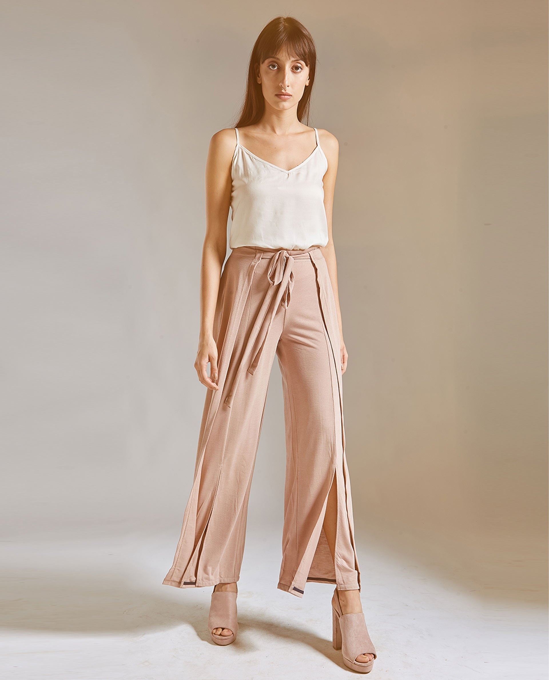 Rareism Women Saffar Peach Trousers