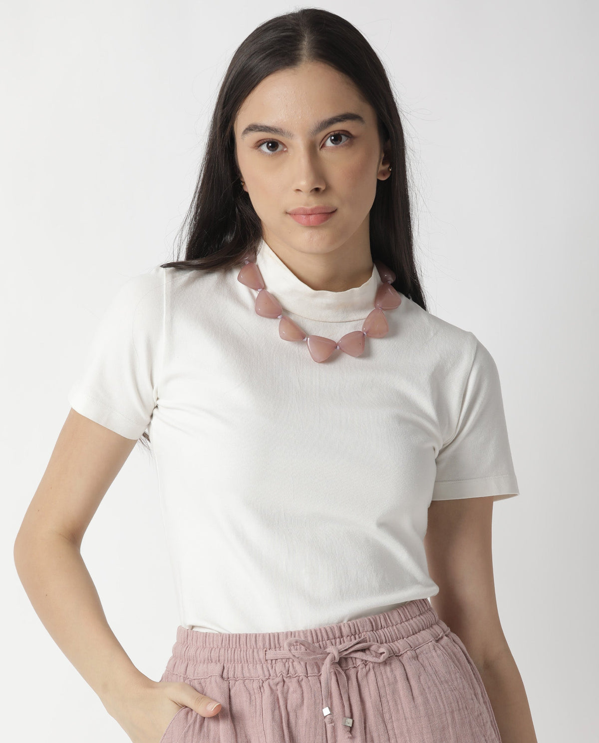 Rareism Women Mary Offwhite T-Shirt Short Sleeves