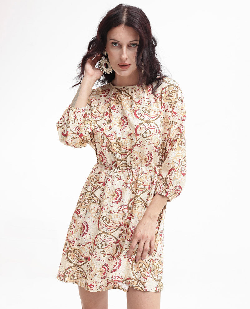 Rareism Womens Mellona Multi Paisley Print Dress