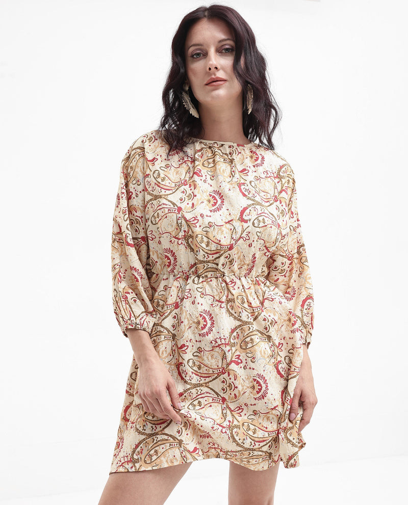 Rareism Womens Mellona Multi Paisley Print Dress