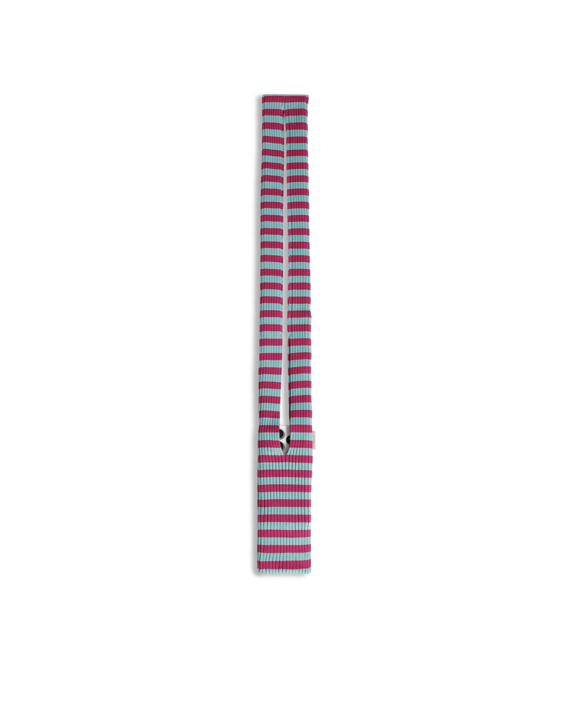 Rareism Women's Mobile Pouch Fluorescent Aqua Polyester   Striped Mobile Pouches