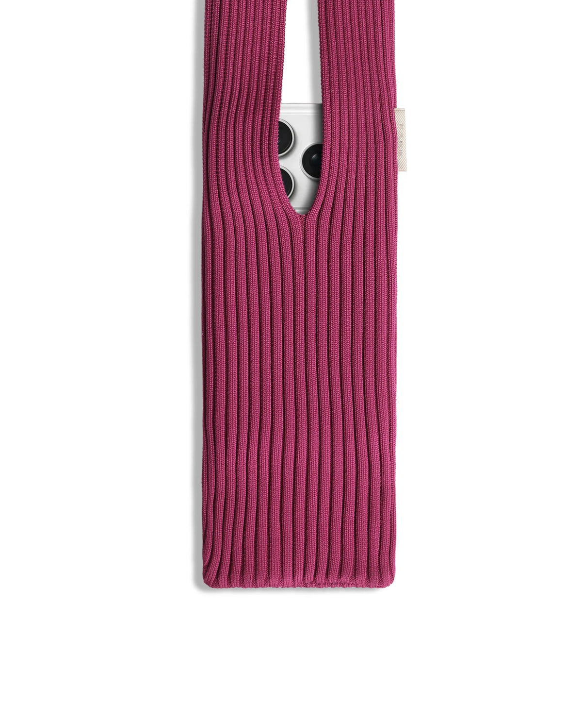 Rareism Women's Mobile Pouch Fluorescent Pink Polyester   Striped Mobile Pouches