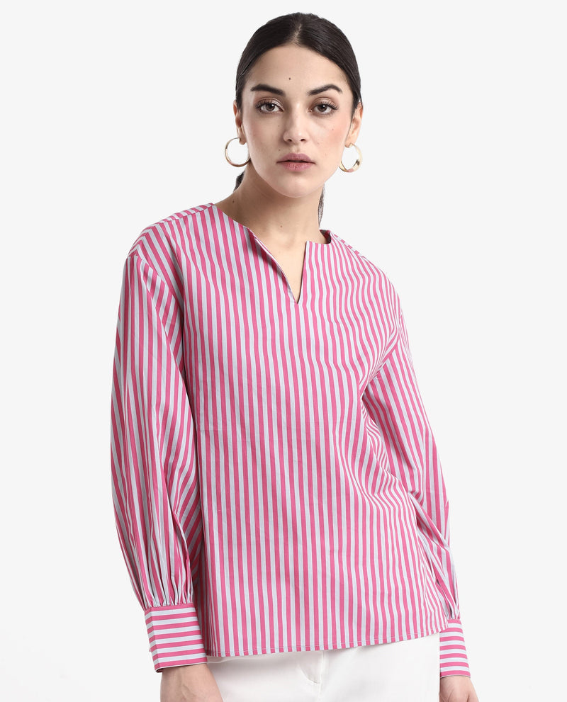 Rareism Women Myrto Pink Printed Top