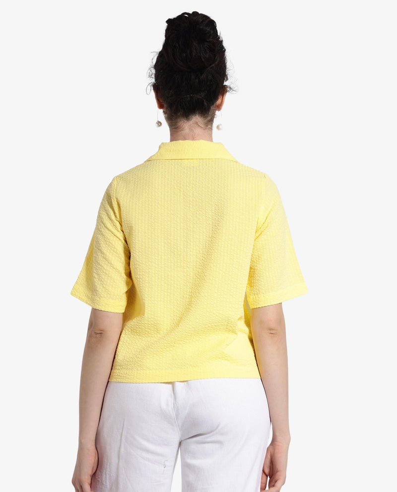 Rareism Women Nomiki Yellow Plain Top