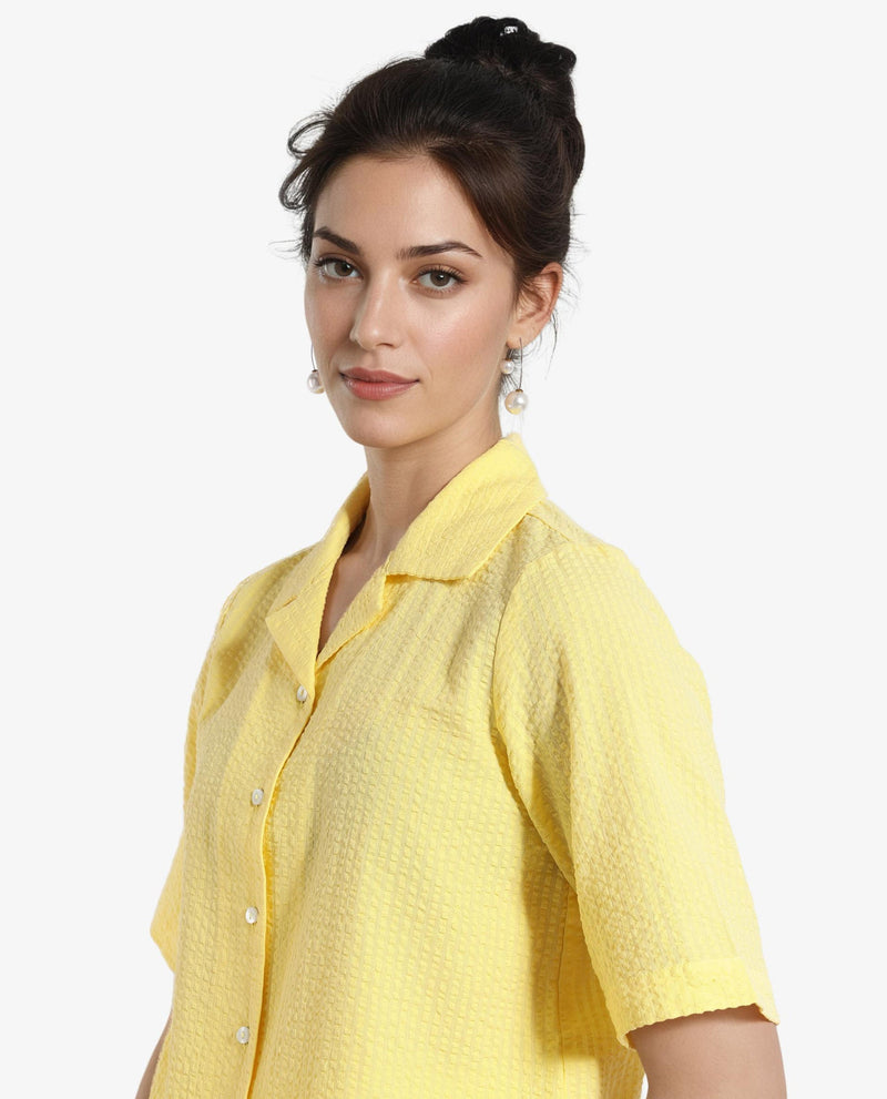 Rareism Women Nomiki Yellow Plain Top