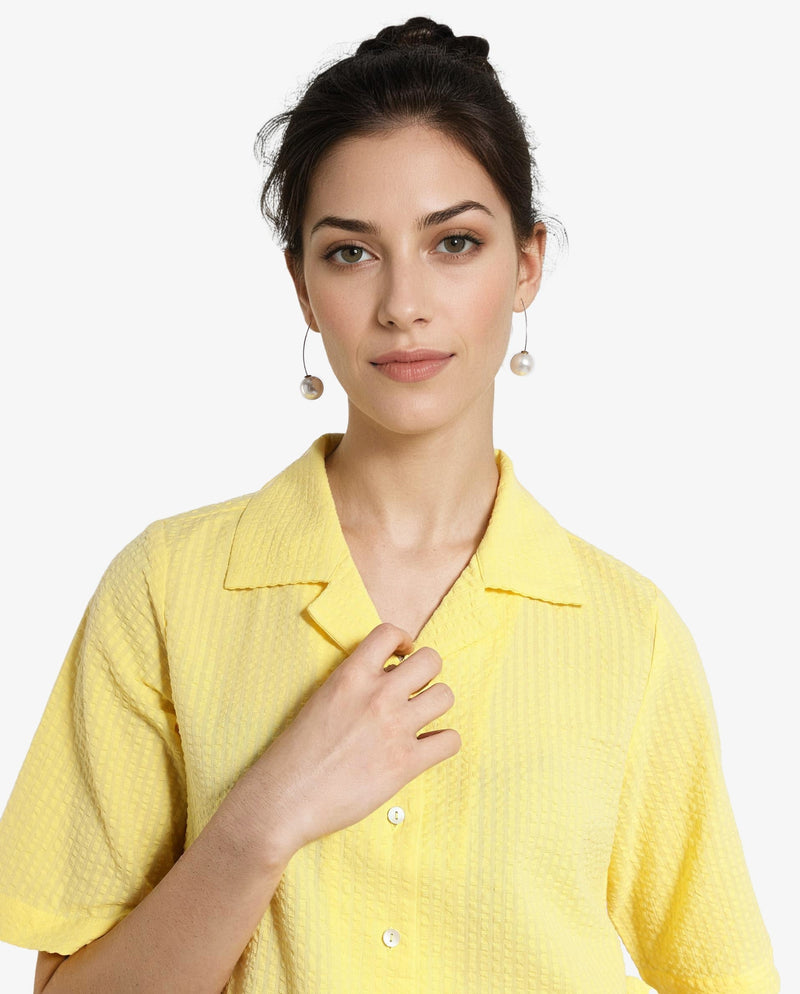 Rareism Women Nomiki Yellow Plain Top