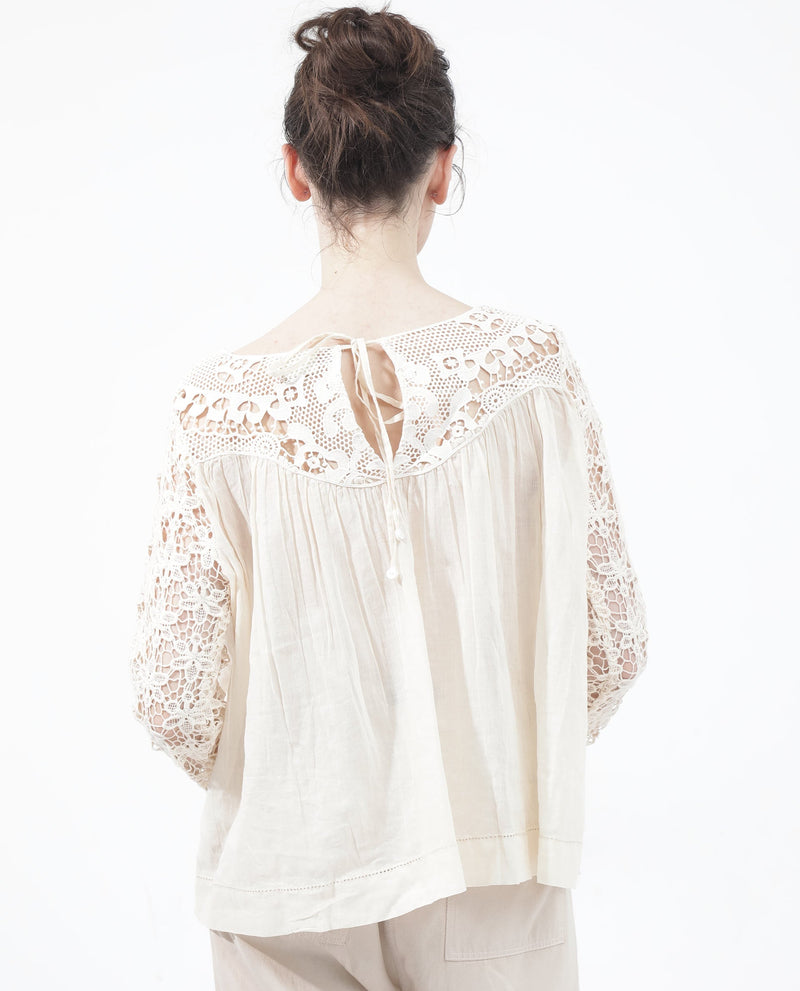 Rareism Womens Nora Light White Top Dyed