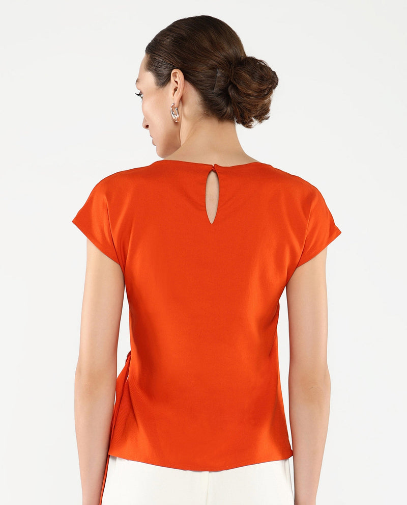 Rareism Women Nrob Orange Plain Top