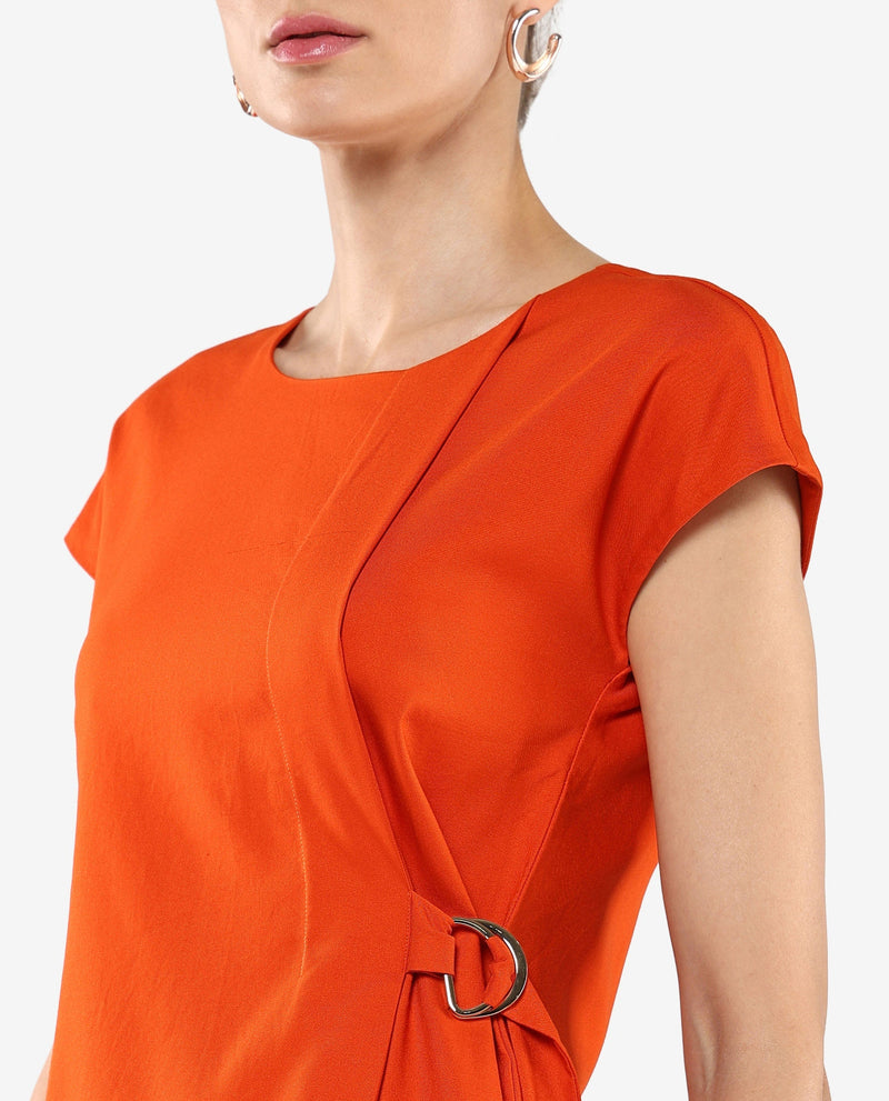 Rareism Women Nrob Orange Plain Top