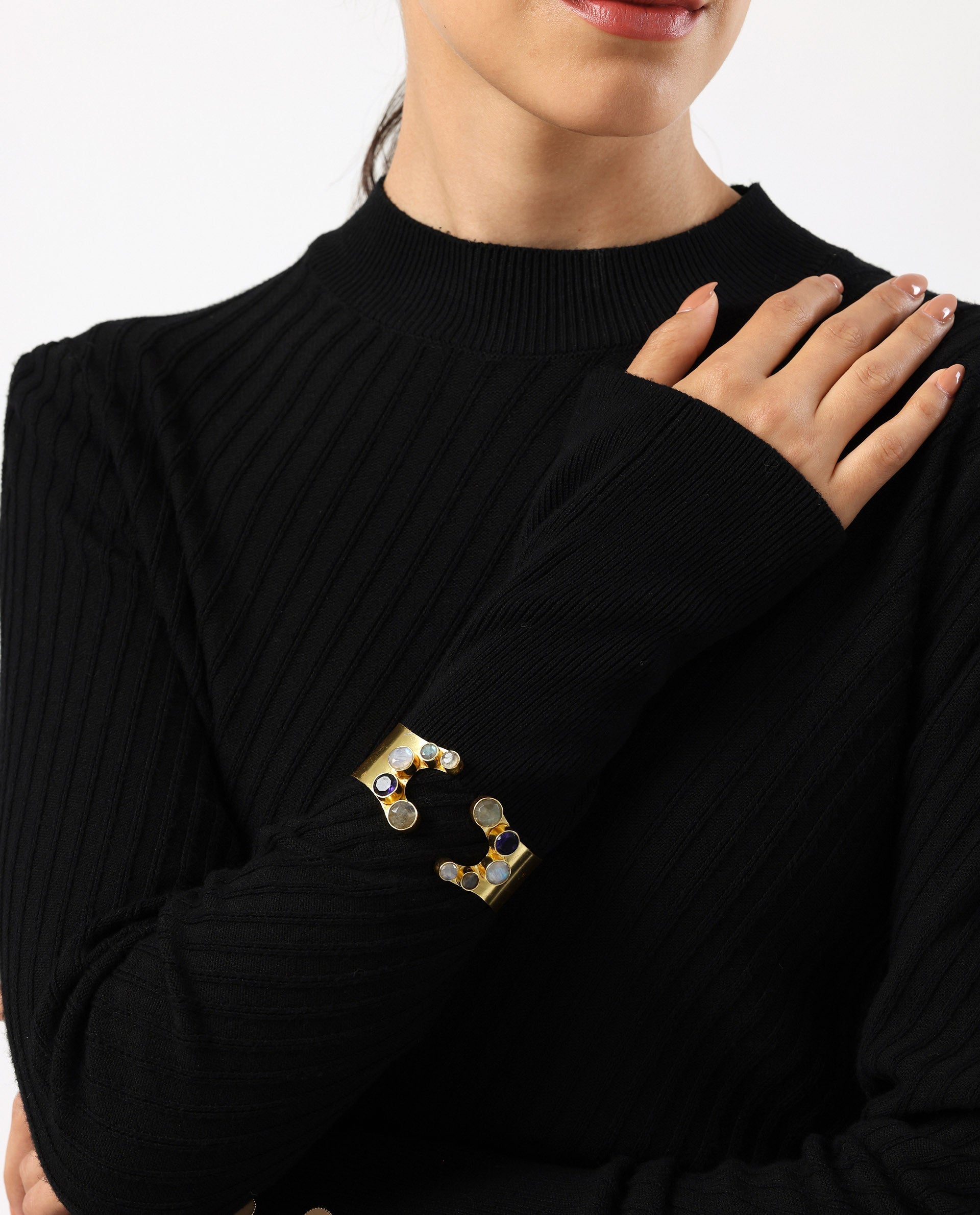 Rareism Women Open Ends Gold Bracelet