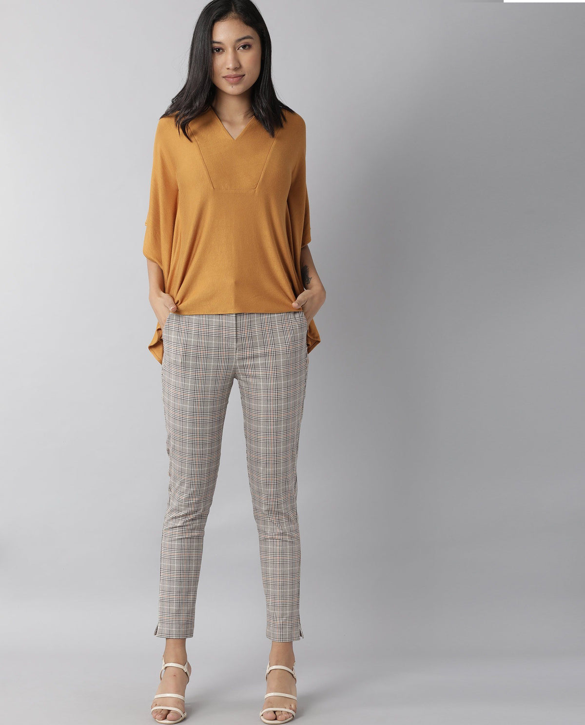 Rareism Women Pal Rust Top Full Sleeves Solid