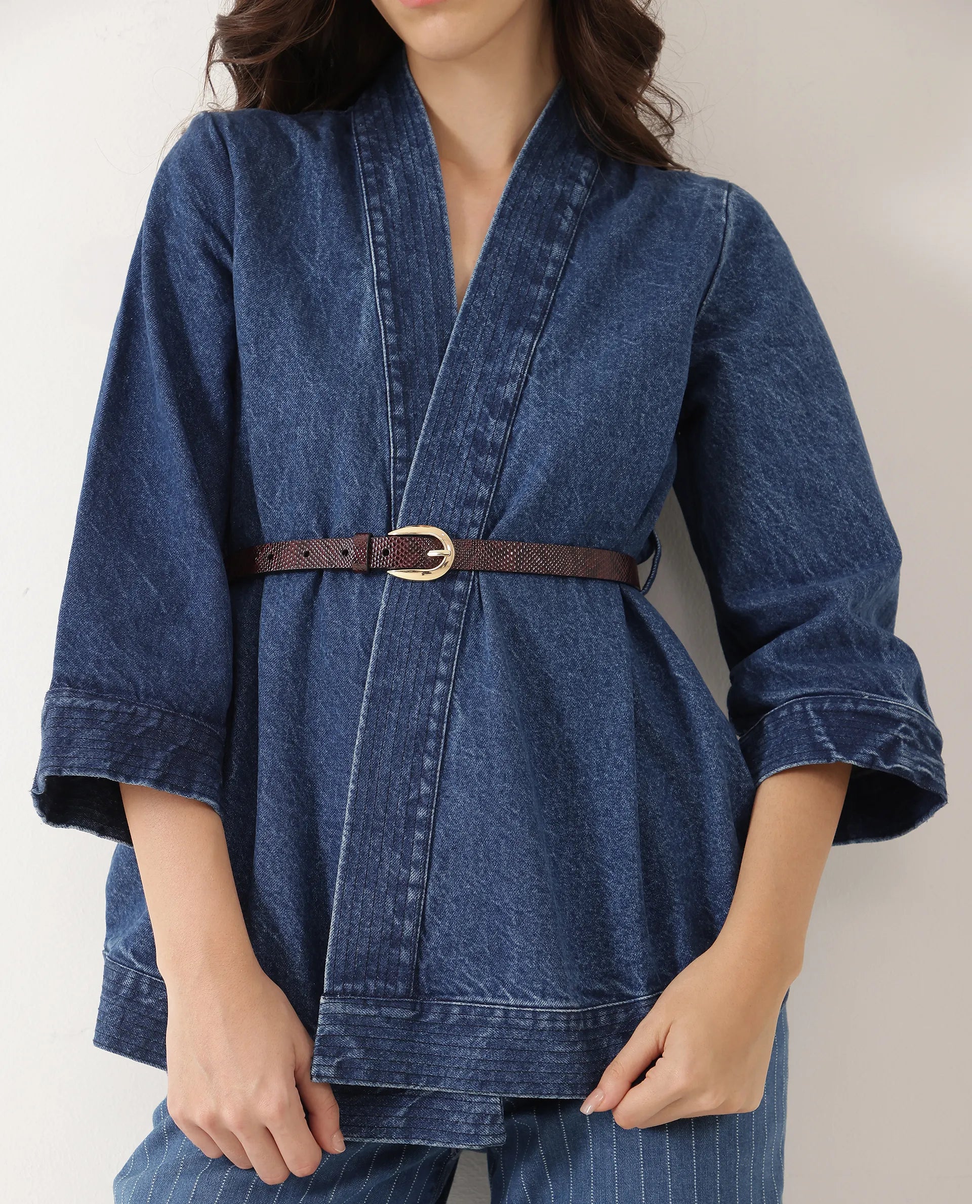 Rareism Women Pine Burgandy Belt