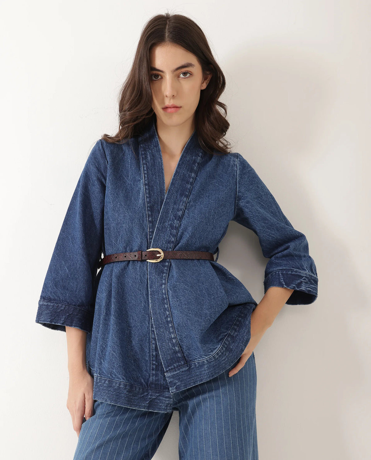 Rareism Women Pine Burgandy Belt