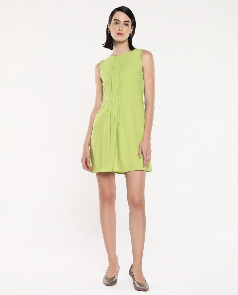 Rareism Women Roux Green Plain Dress