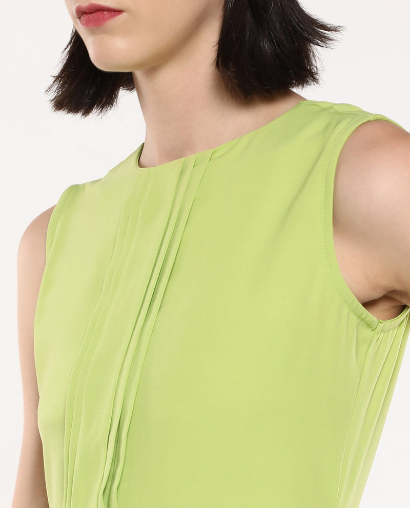 Rareism Women Roux Green Plain Dress