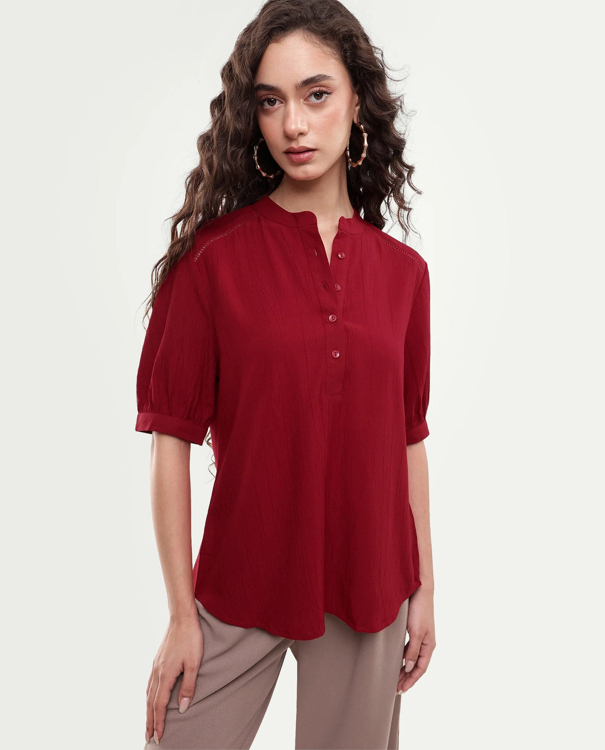 Rareism Women's Elane Red Ct Plain Top