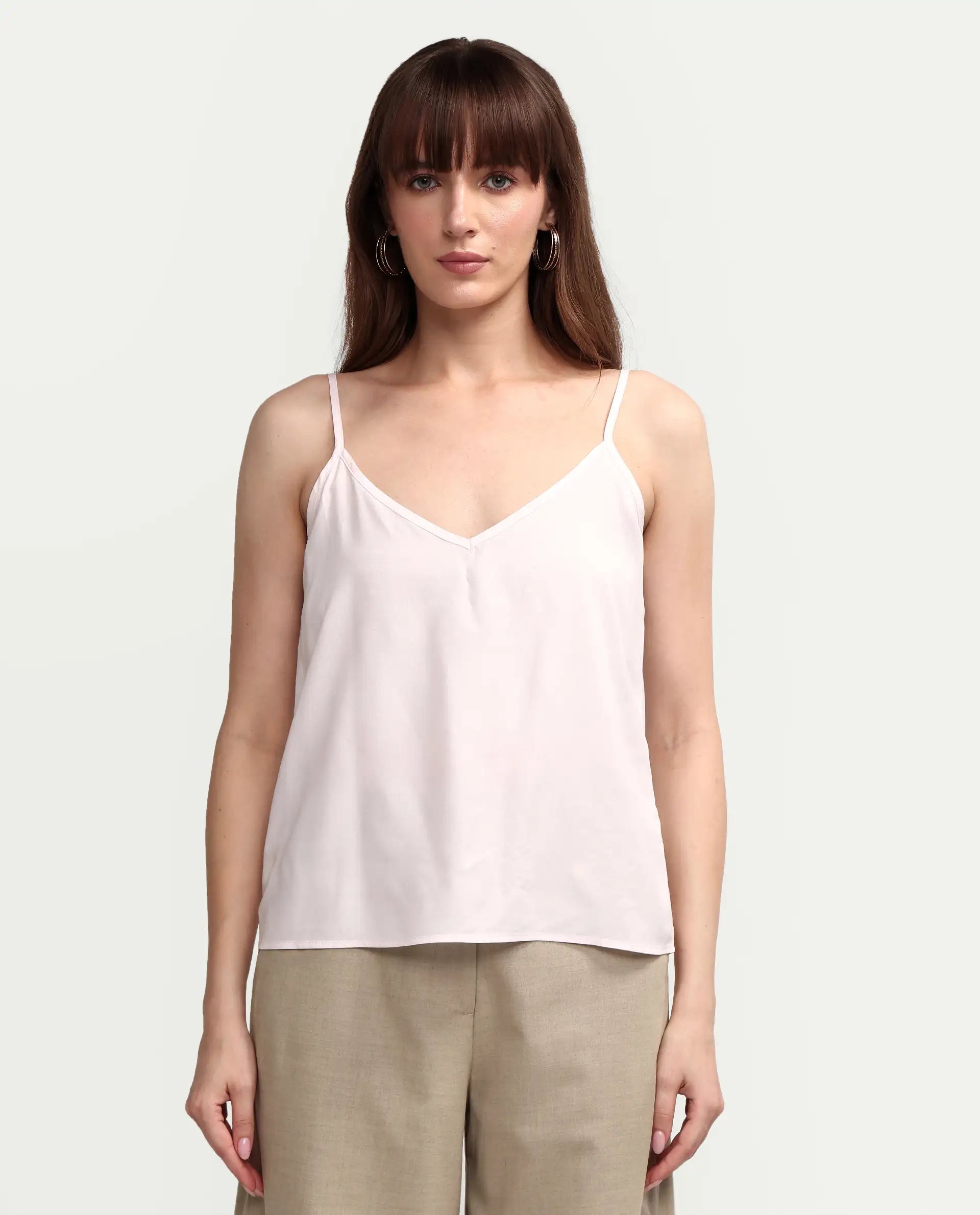 Rareism Women's Mirino Light Pink Viscose Full Sleeve Boat Neck Regular Top