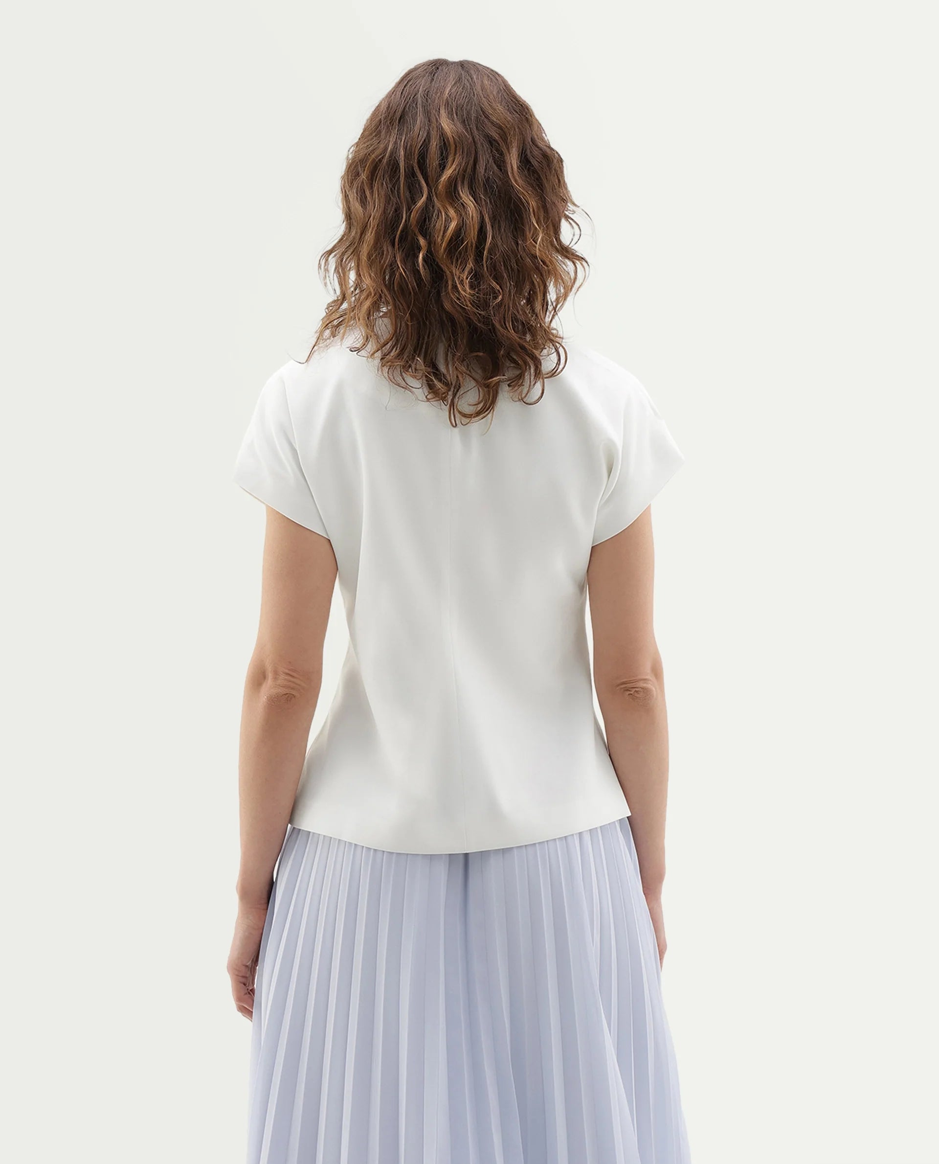 Rareism Women's Yates Off White Polyester Button Regular Fit Top