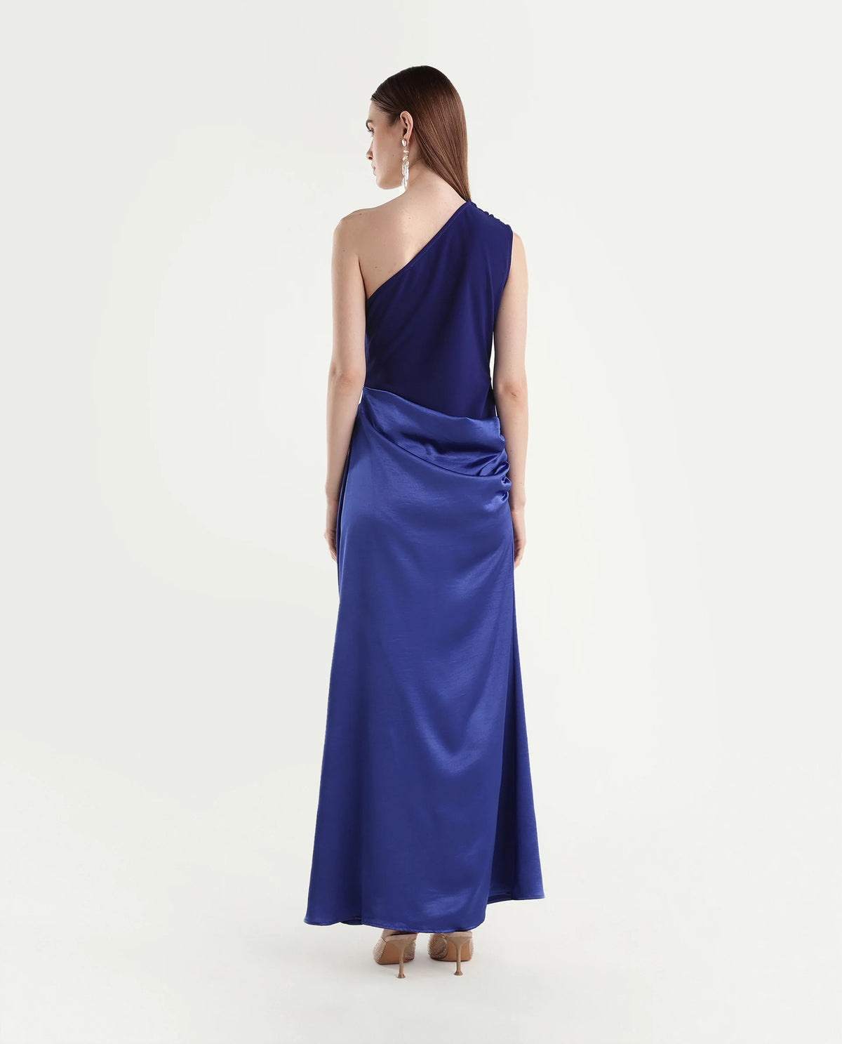 Rareism Women's Pache Navy Polyester Zipper Fitted Plain Dress - image 7
