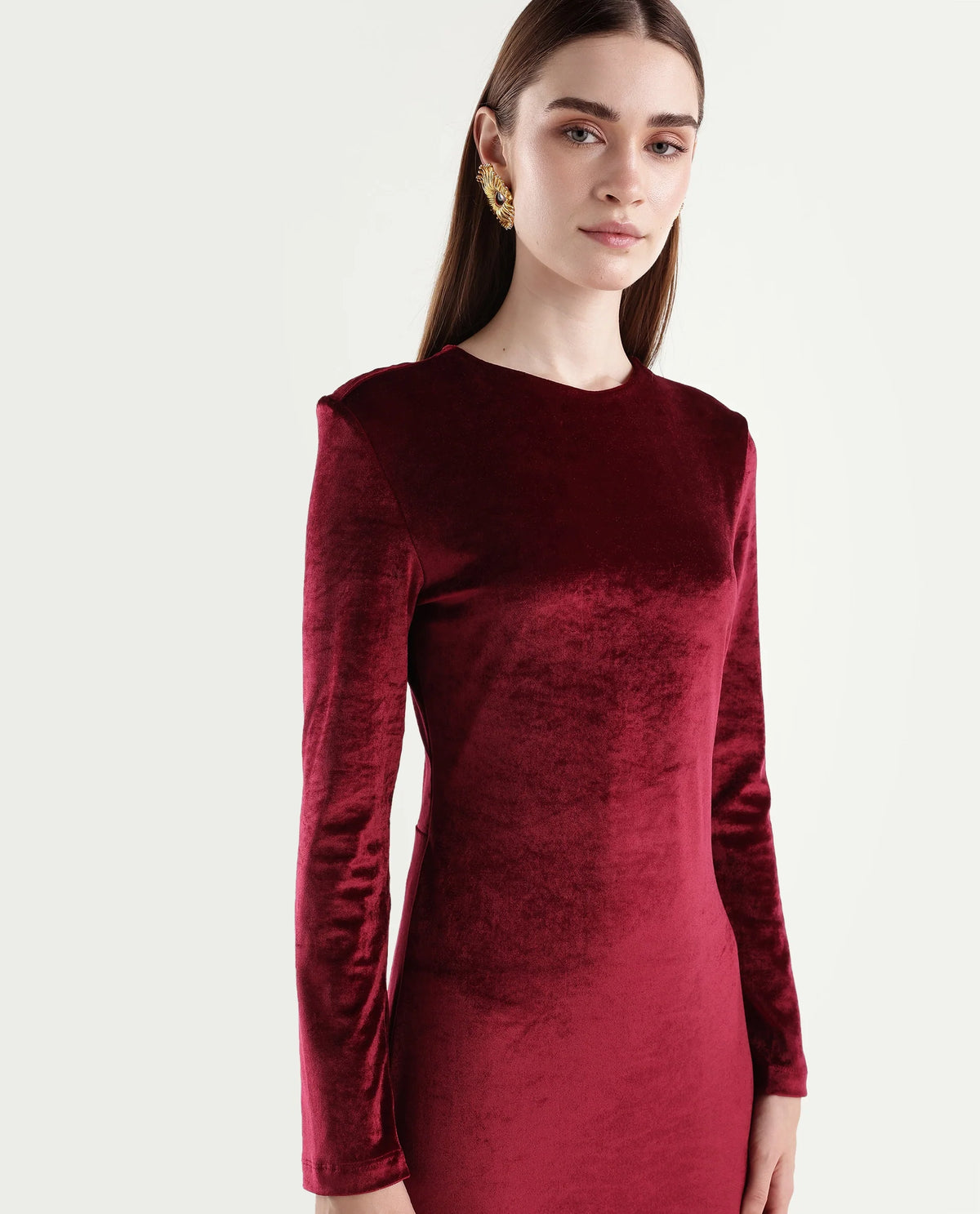 Rareism Women's Potonlo Maroon Polyester Button Regular Fit Dress - image 3