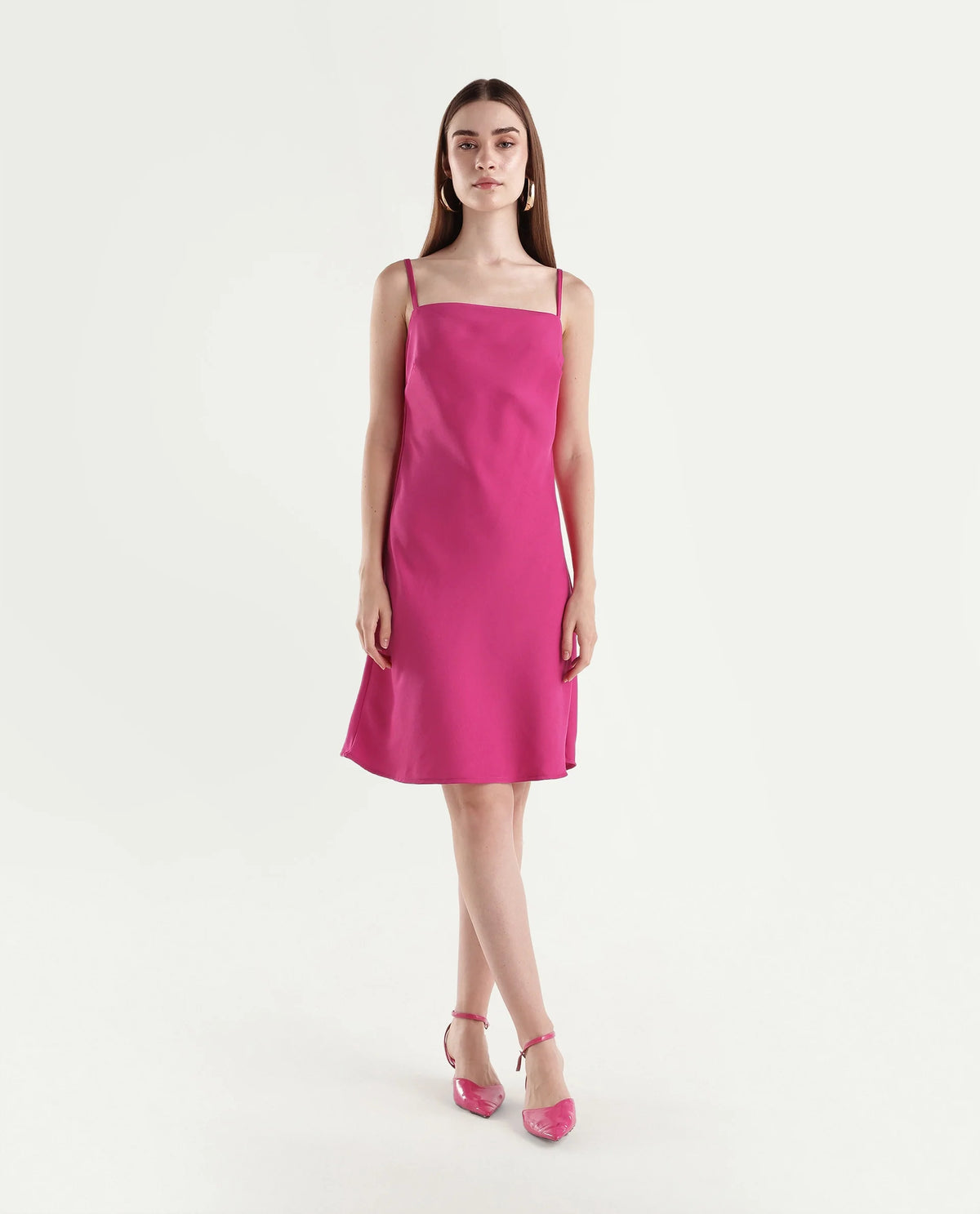 Rareism Women's Prya Pink Polyester Regular Fit Sleeveless Dress - image 2