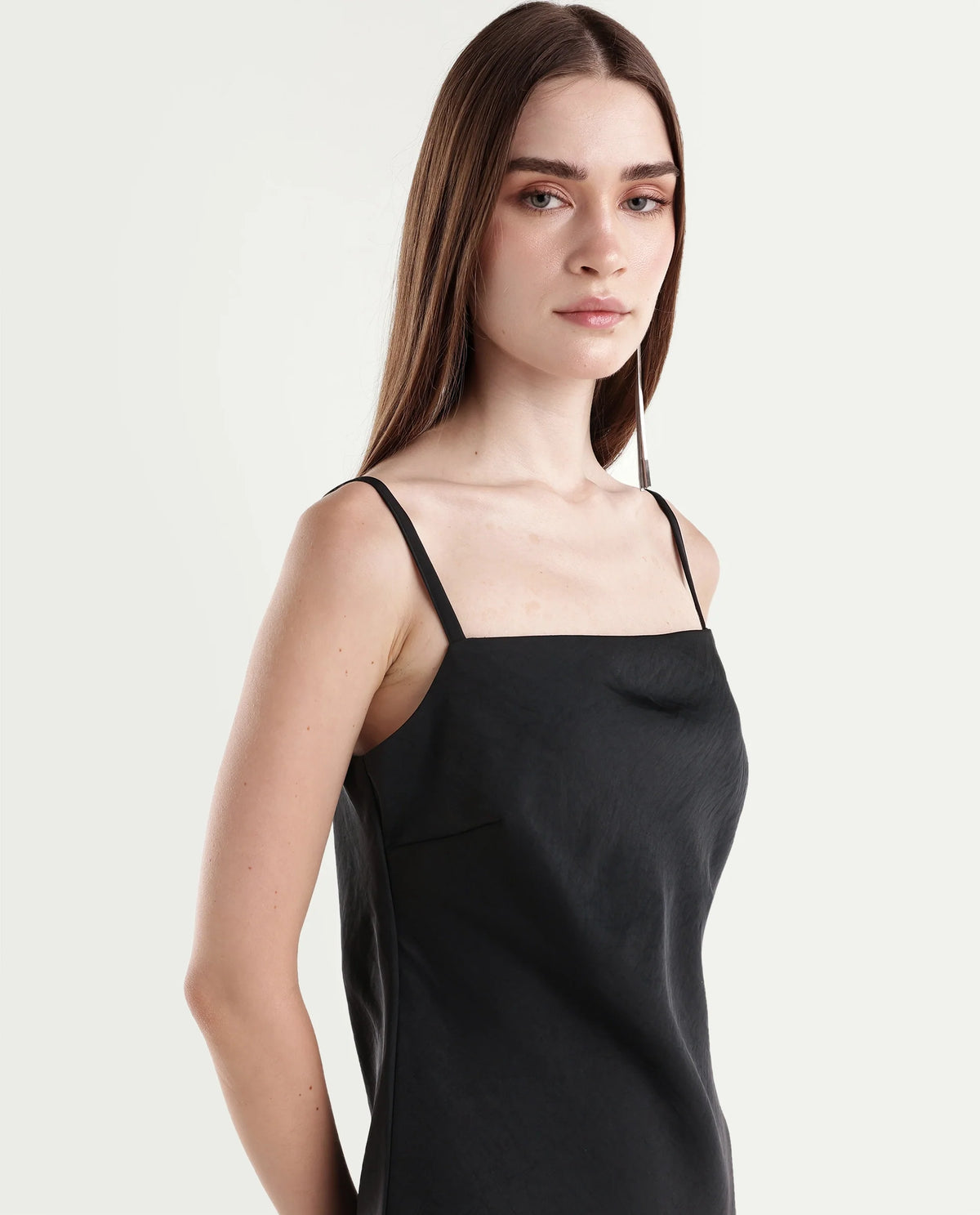 Rareism Women's Prya Black Polyester Regular Fit Sleeveless Dress - image 3