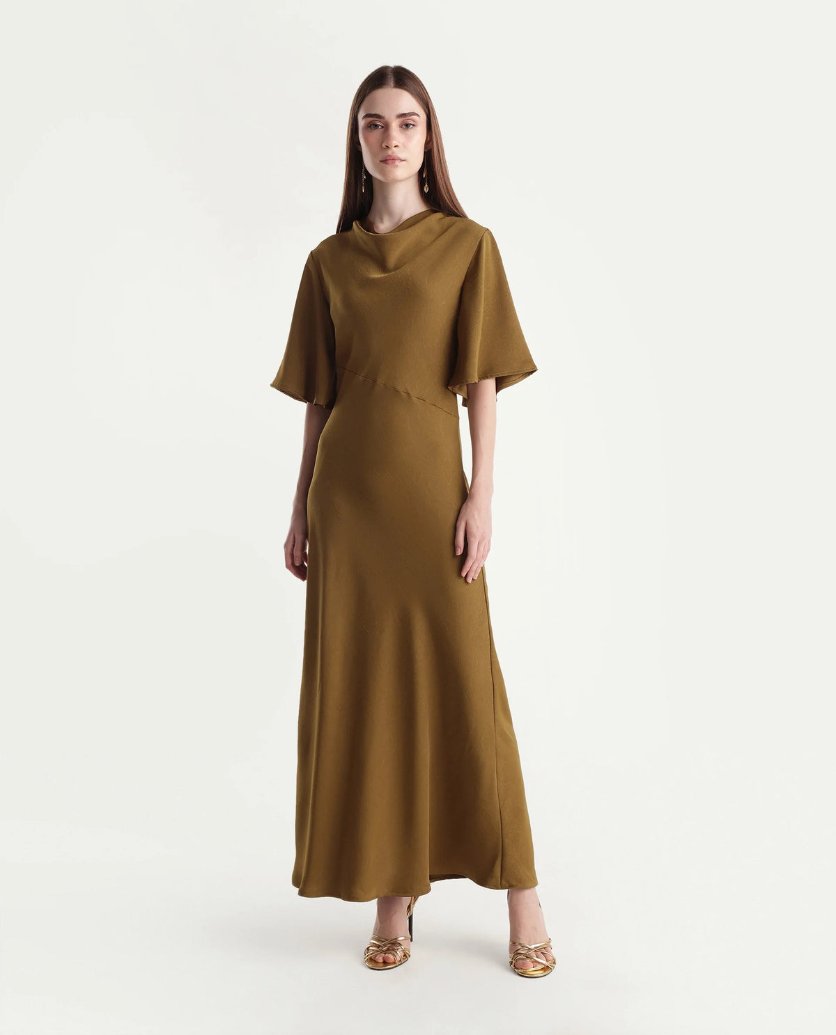 Rareism Women's Guilon Gold Polyester Regular Fit Dress - image 2
