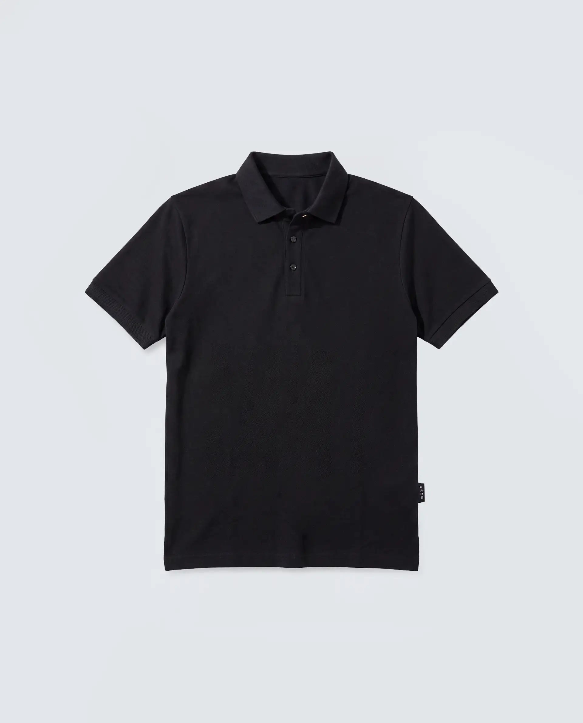 Rareism Women's Basic Rr-Corp-Elane Black Cotton CollaredRegular Plain Polo