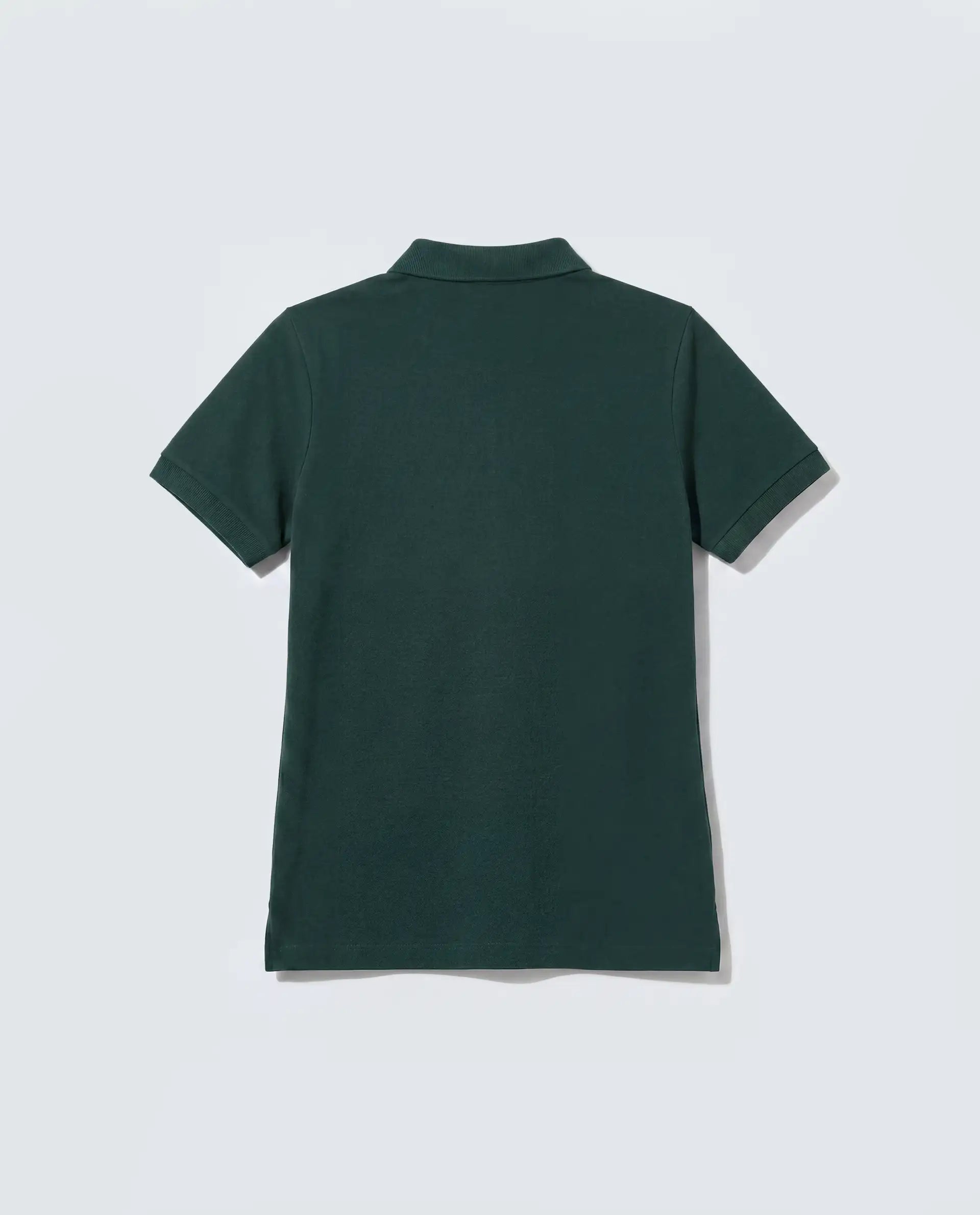Rareism Women's Basic Rr-Corp-Elane Dark Green Cotton CollaredRegular Plain Polo