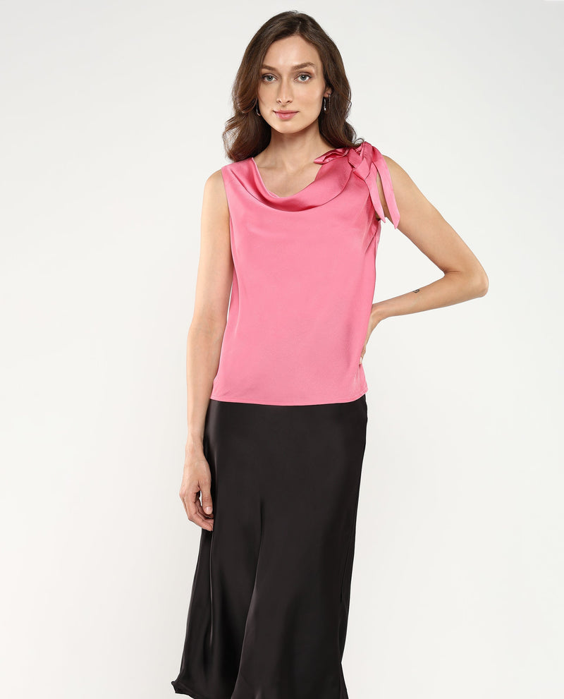 Rareism Women Snicketti Pink Plain Top