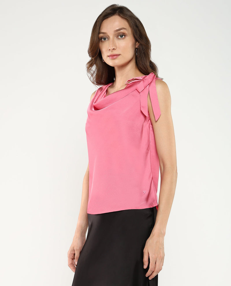 Rareism Women Snicketti Pink Plain Top