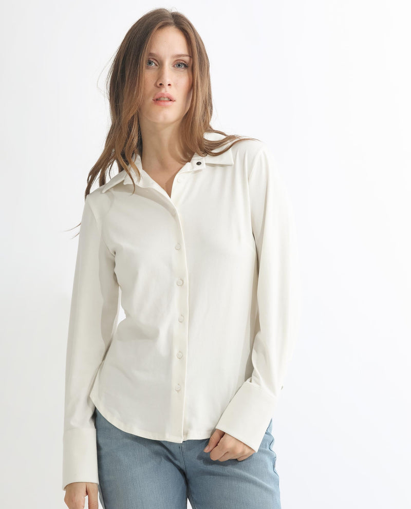 Rareism Women Spie Off White  Regular Sleeve Collared Neck Solid Shirt