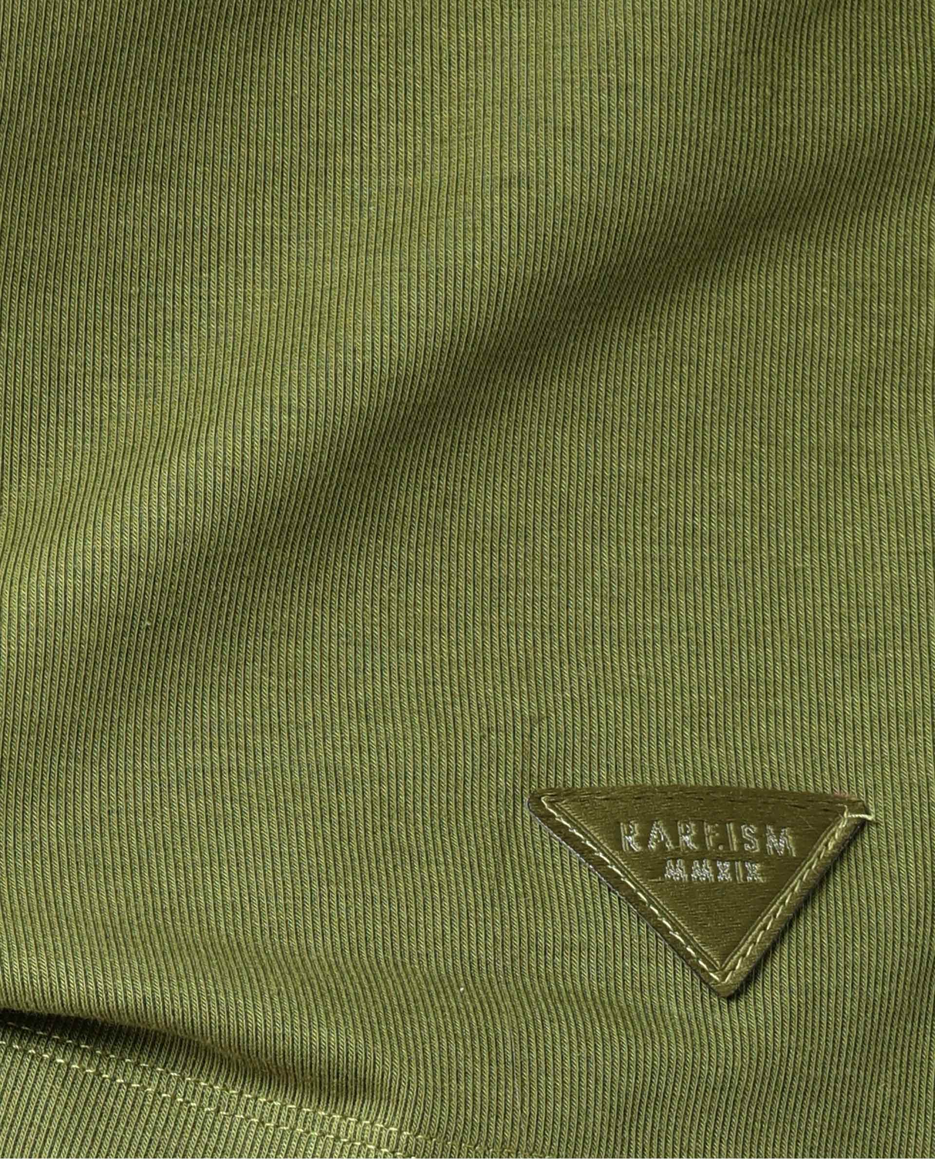 Rareism Women Spinny Olive T-Shirt Full Sleeves