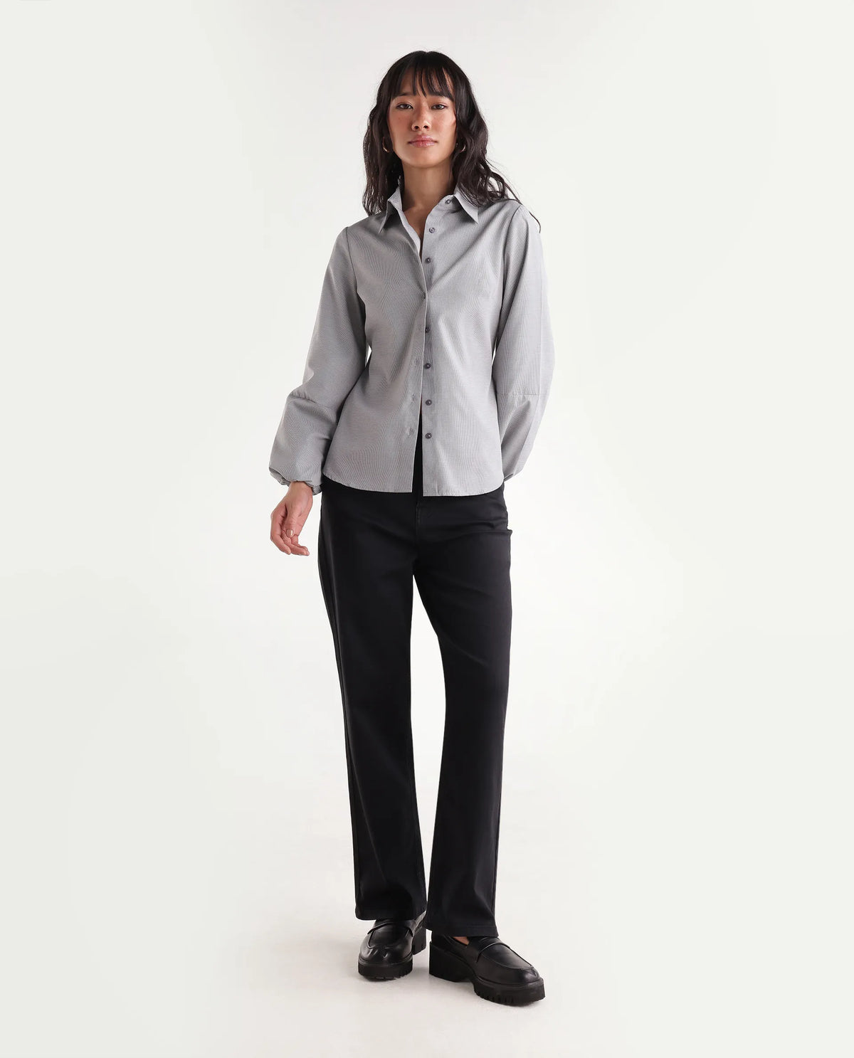 Rareism Women's Strank-6 Black Cotton Blend Shank And Zipper Ankle Straight Plain Jeans