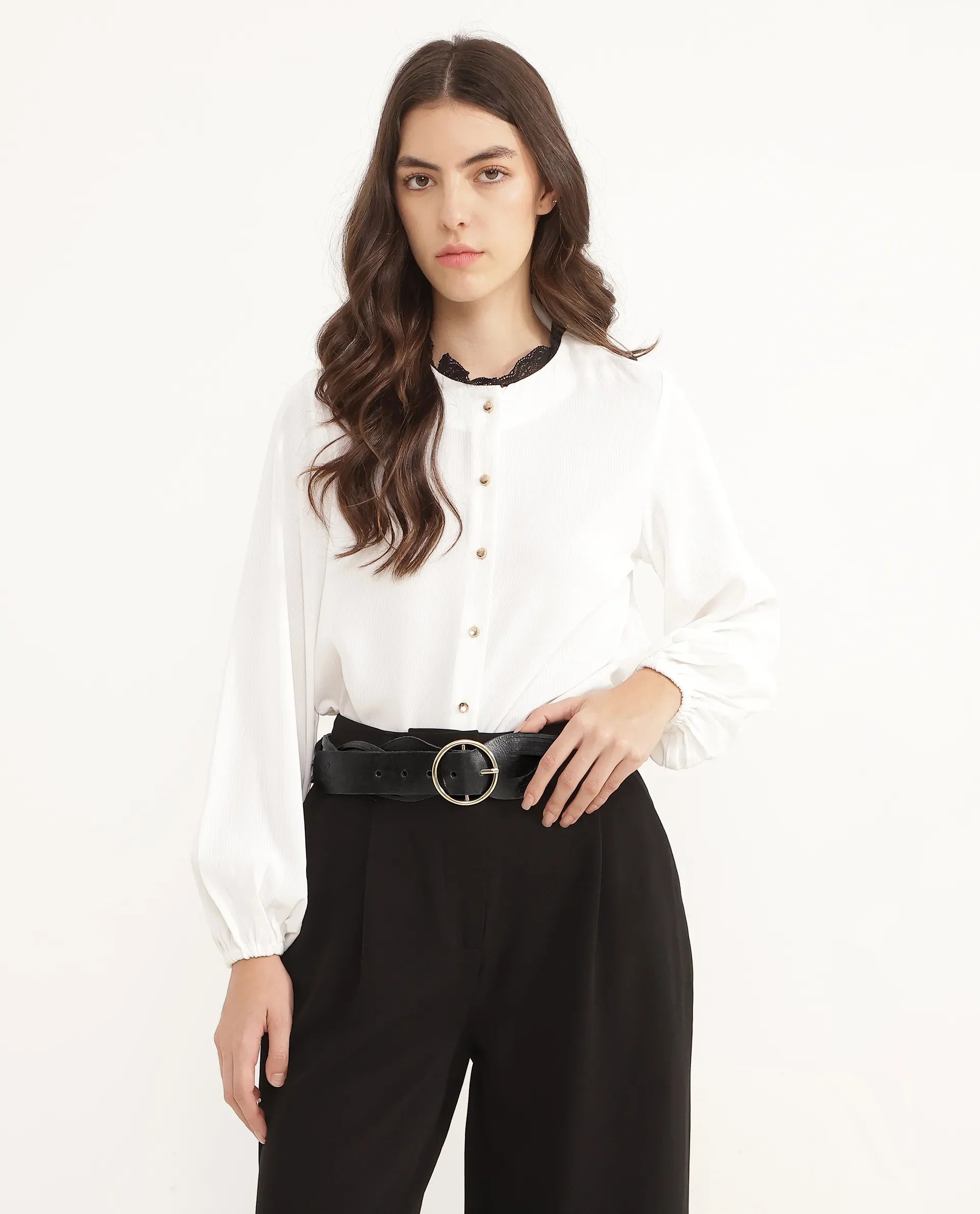 Rareism Women Sterling Black Belt