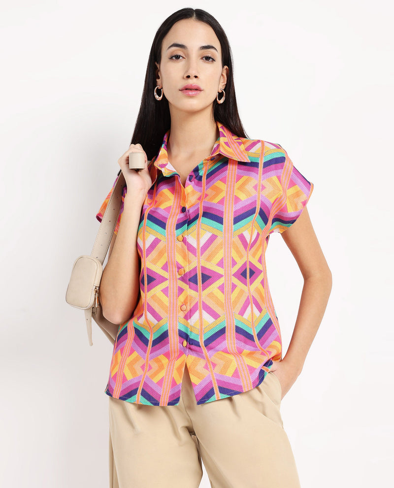 Rareism Women Tarasa Multi Printed Top