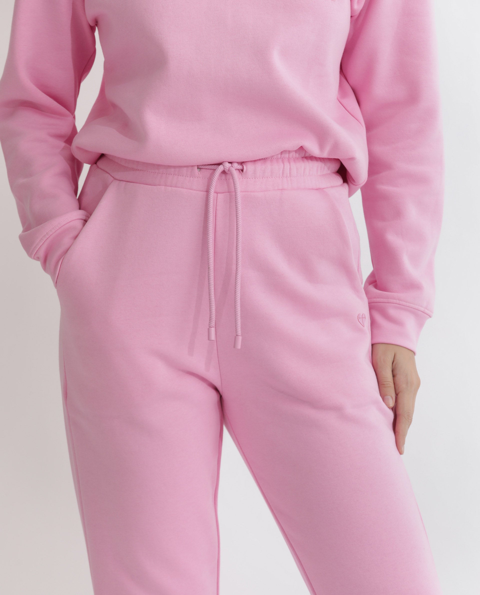 Rareism Women's Terac F Light Pink Polyester Blend Plain Ankle Length Regular Fit Track Pant