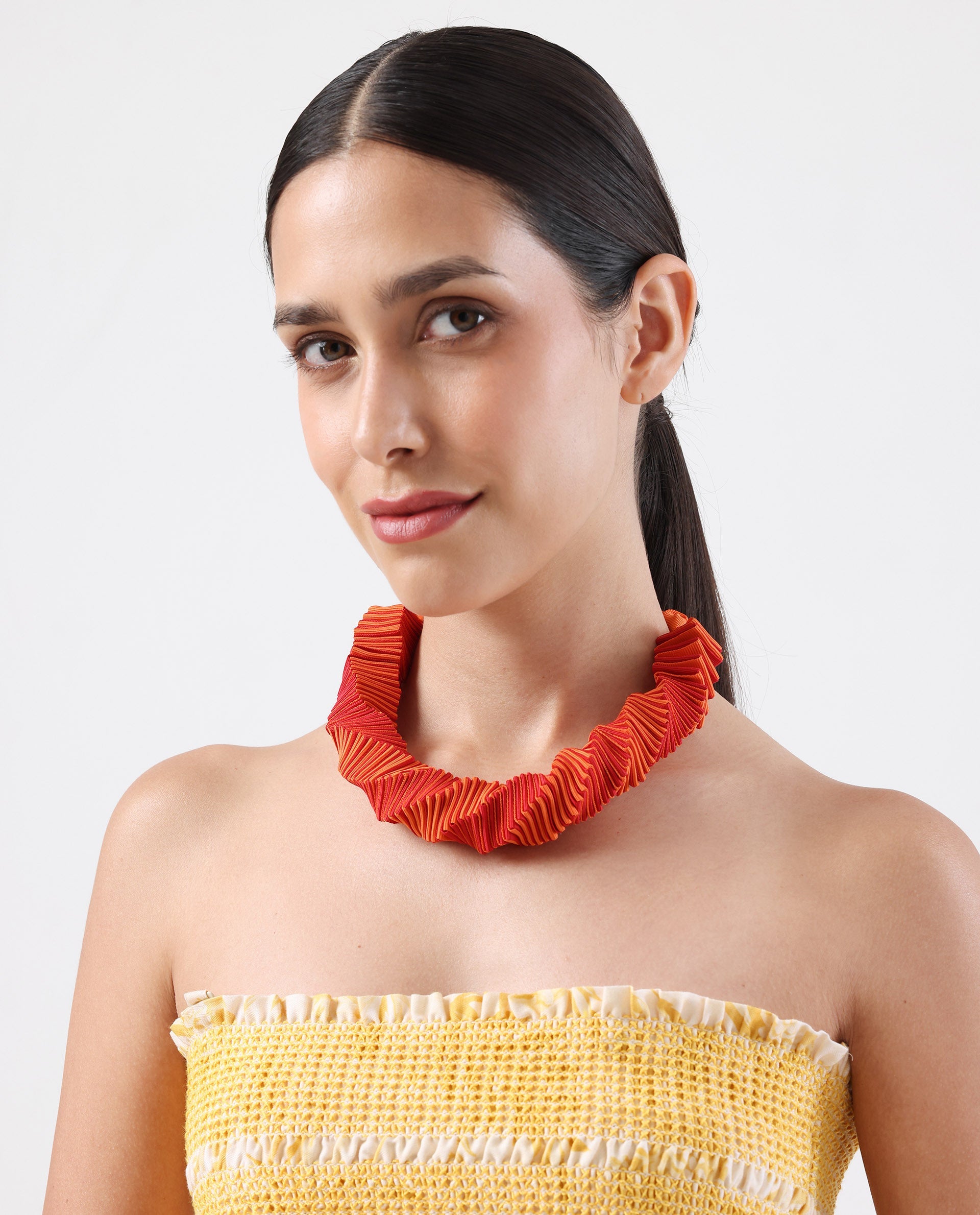 Rareism Women Tred Red Necklace