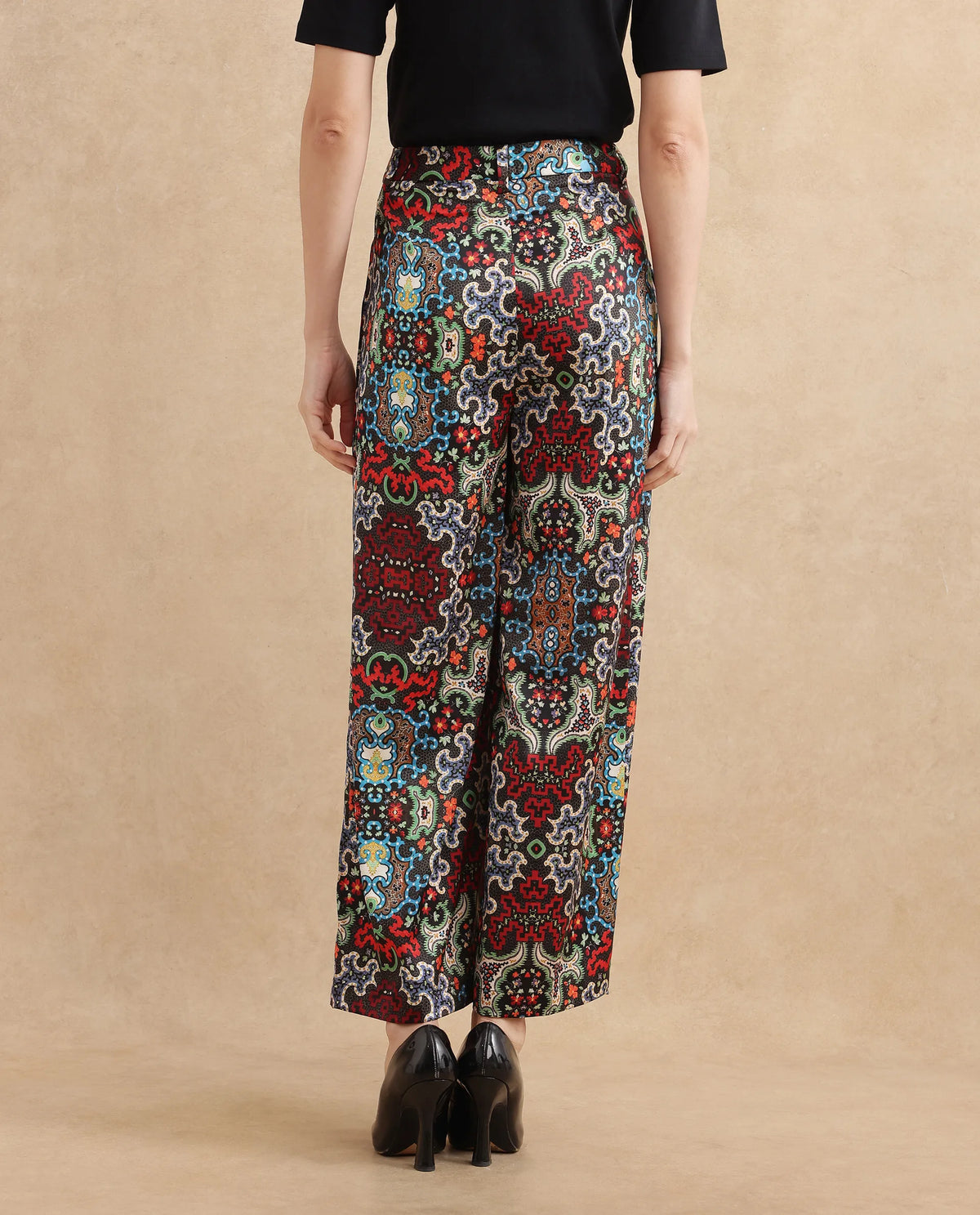 Rareism Women Xiu Dark Multi Na Trouser