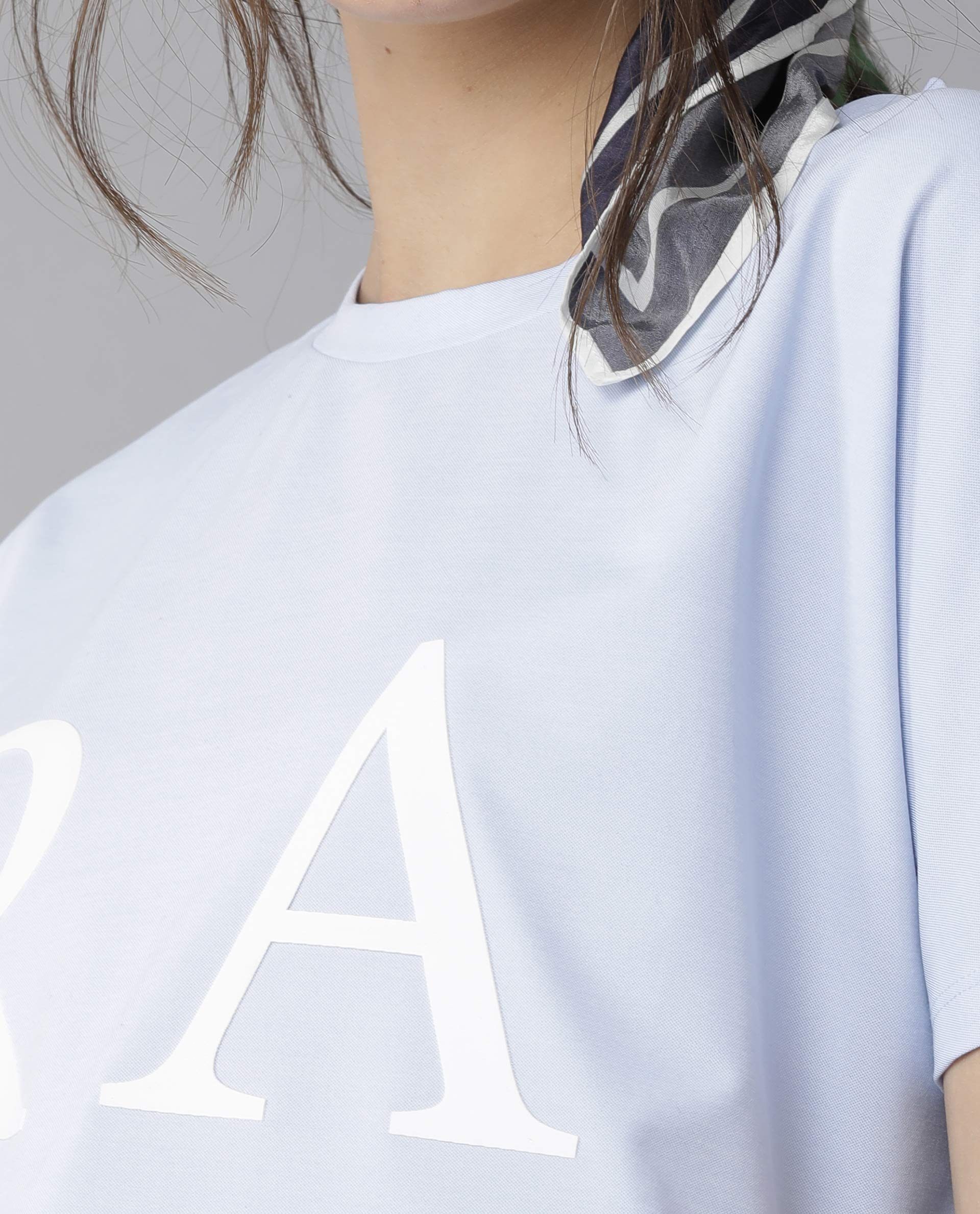 Rareism Women Hush Blue Poly Cotton Fabric Regular Fit Half Sleeves Graphic Print Crew Neck T-Shirt