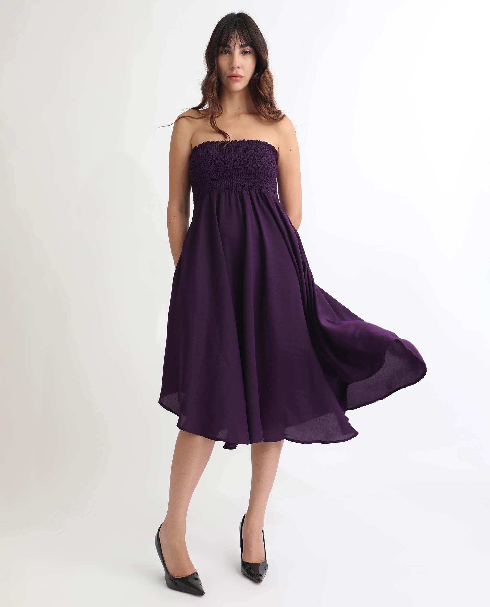 Dorit Dark Purple Velvet One Shoulder Asymmetric Ruched Midi Dress – Club L  London - USA