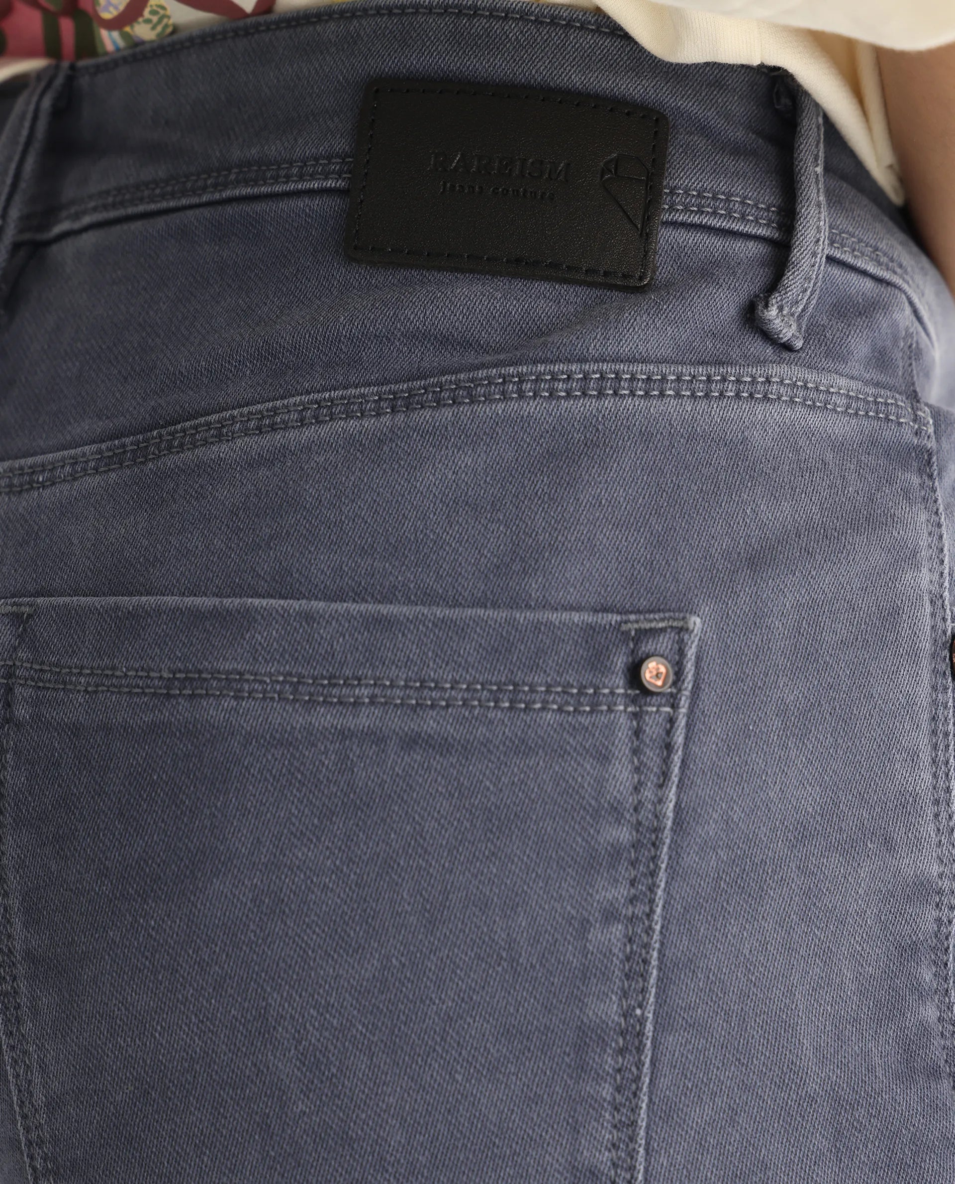 Rareism Women's Booter Grey Cotton Blend Plain Ankle Length Slim Fit Jeans